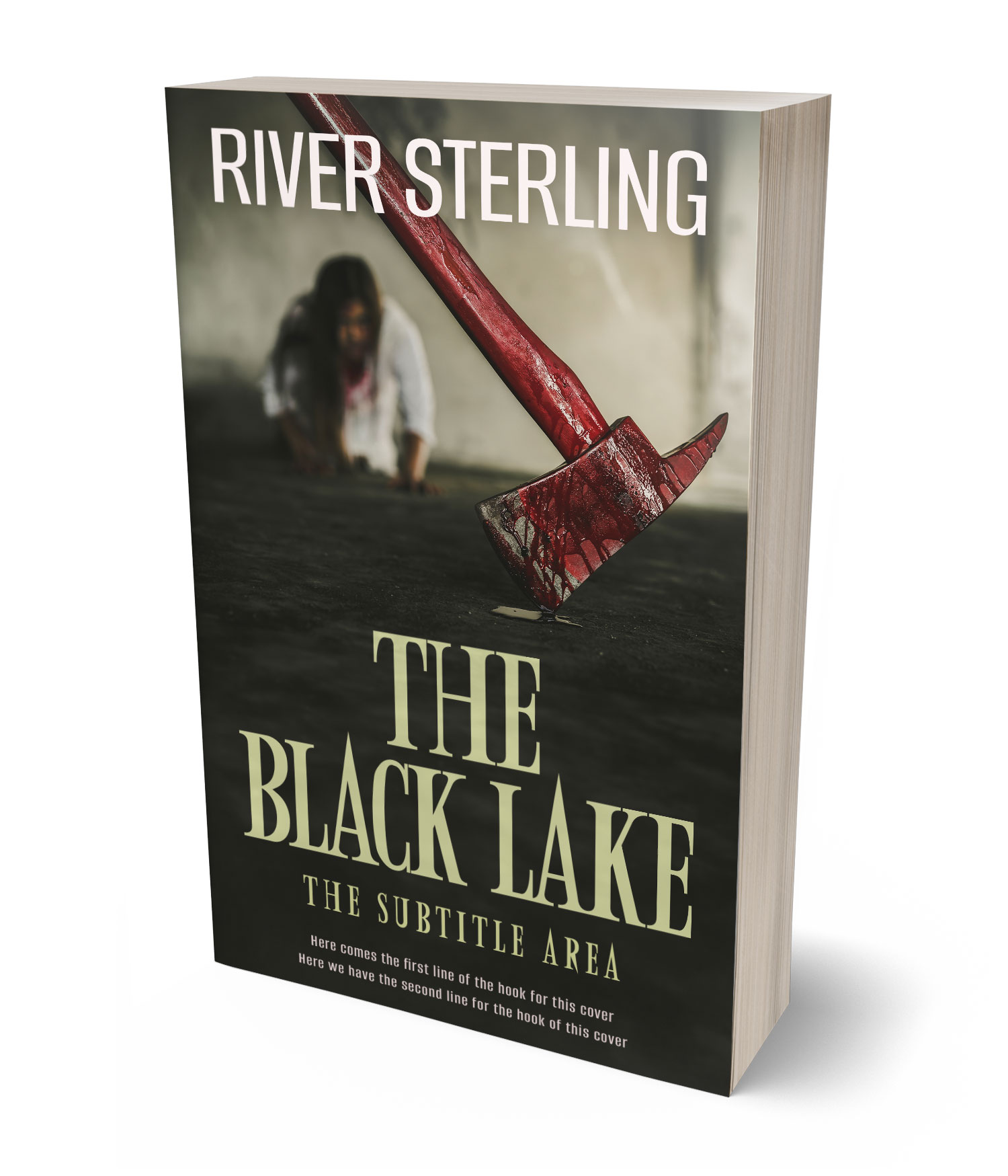 3D view of Premade Horror Book Cover - Rangitoto #36279 | BookCoverZone*