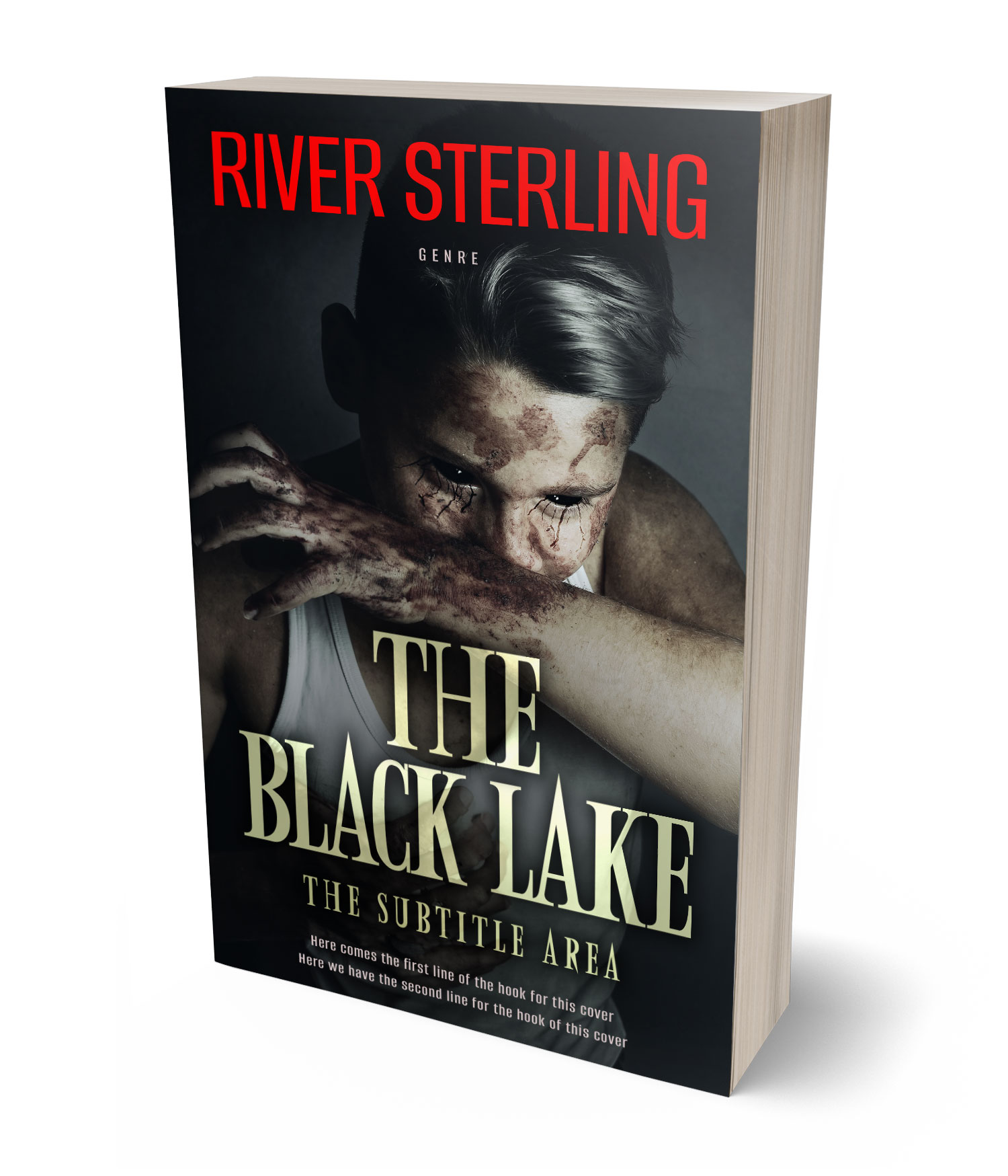 3D view of Premade Mystery & Thriller & Suspense Book Cover - Oriental Pink #36280 | BookCoverZone*