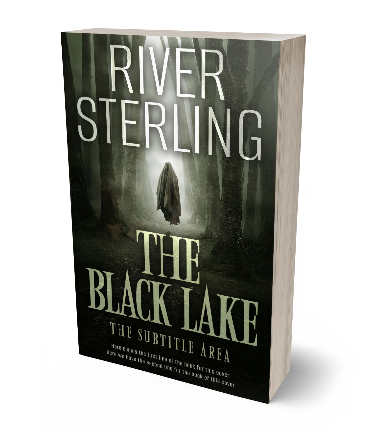 3D view of Premade Horror Book Cover - Rangoon Green #36286 | BookCoverZone*