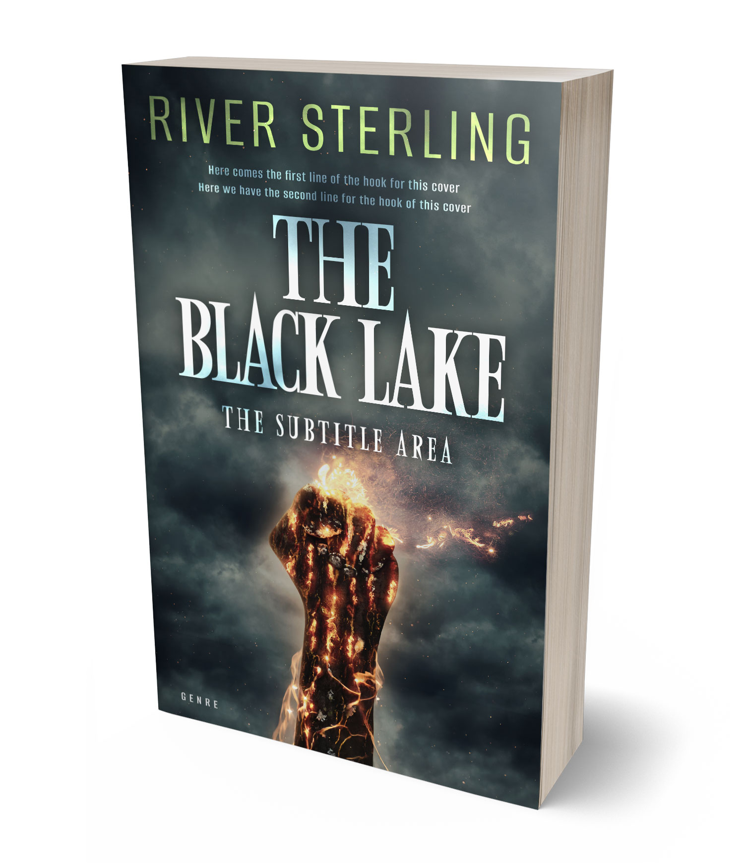 3D view of Premade Fantasy Book Cover - Outer Space