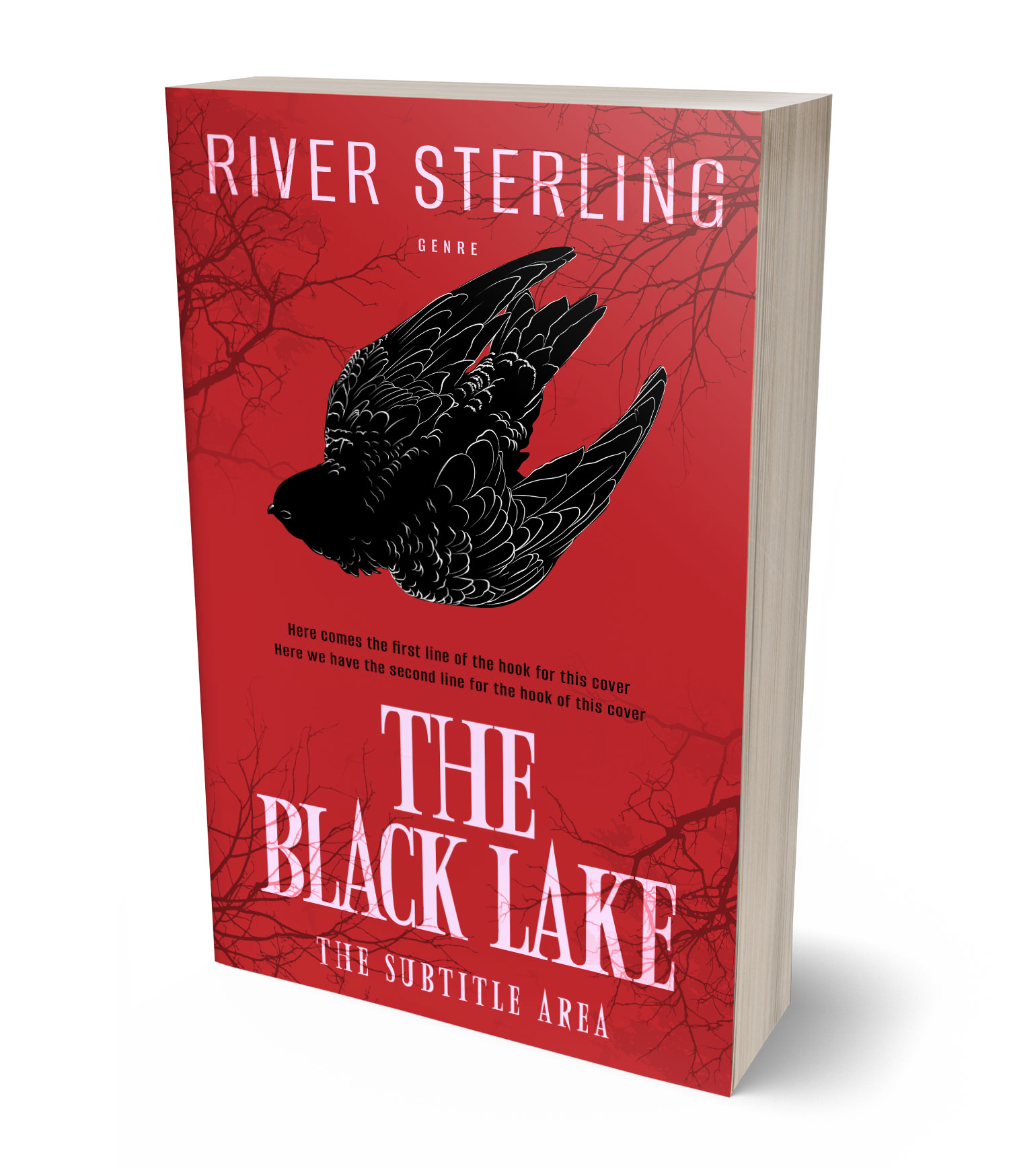 3D view of Premade Horror Book Cover - Tall Poppy