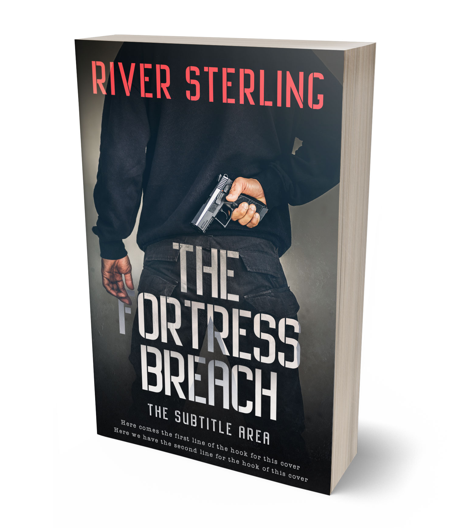 3D view of Premade Mystery & Thriller & Suspense Book Cover - Shark