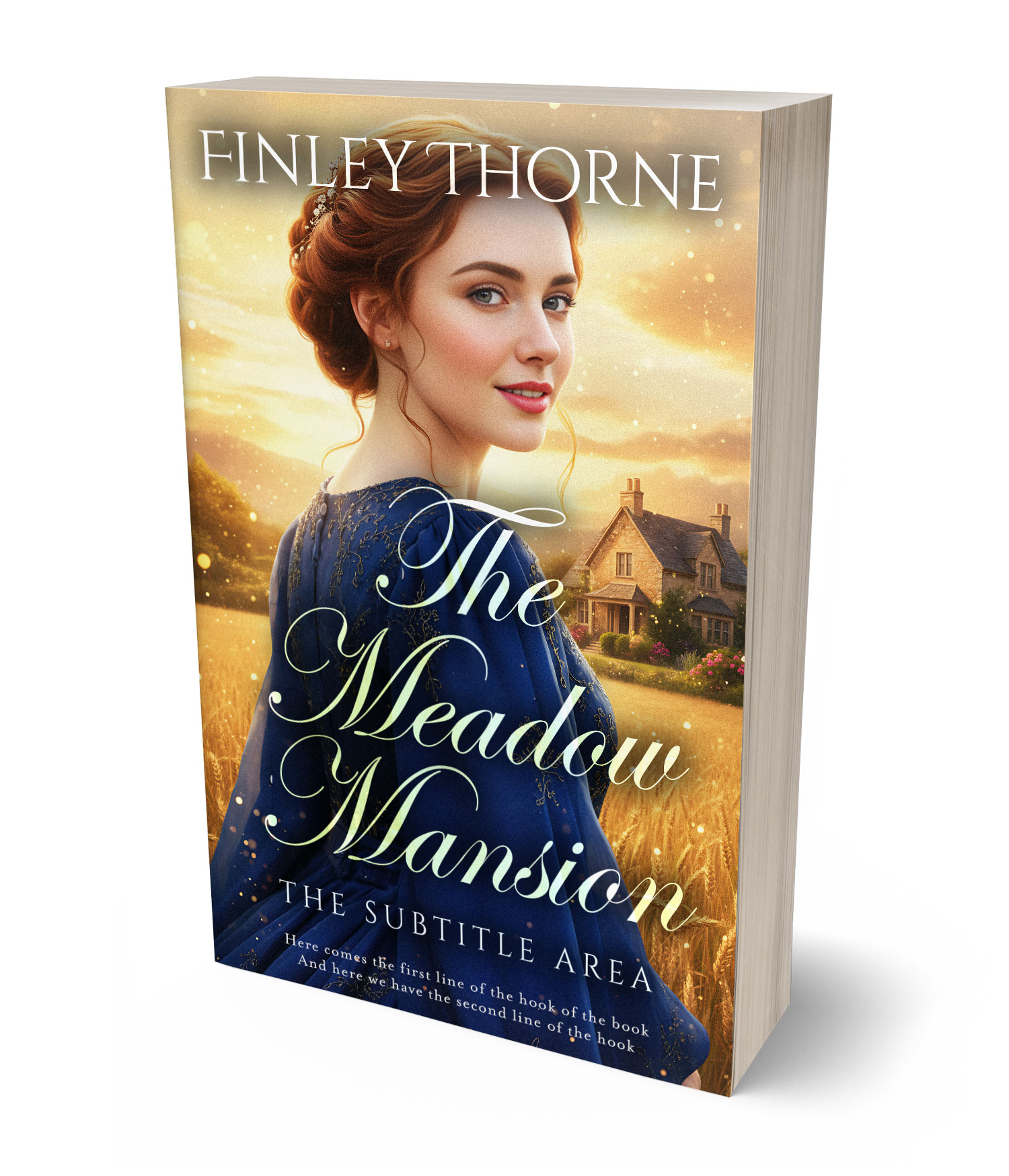 3D view of Premade Historical Book Cover - Whiskey
