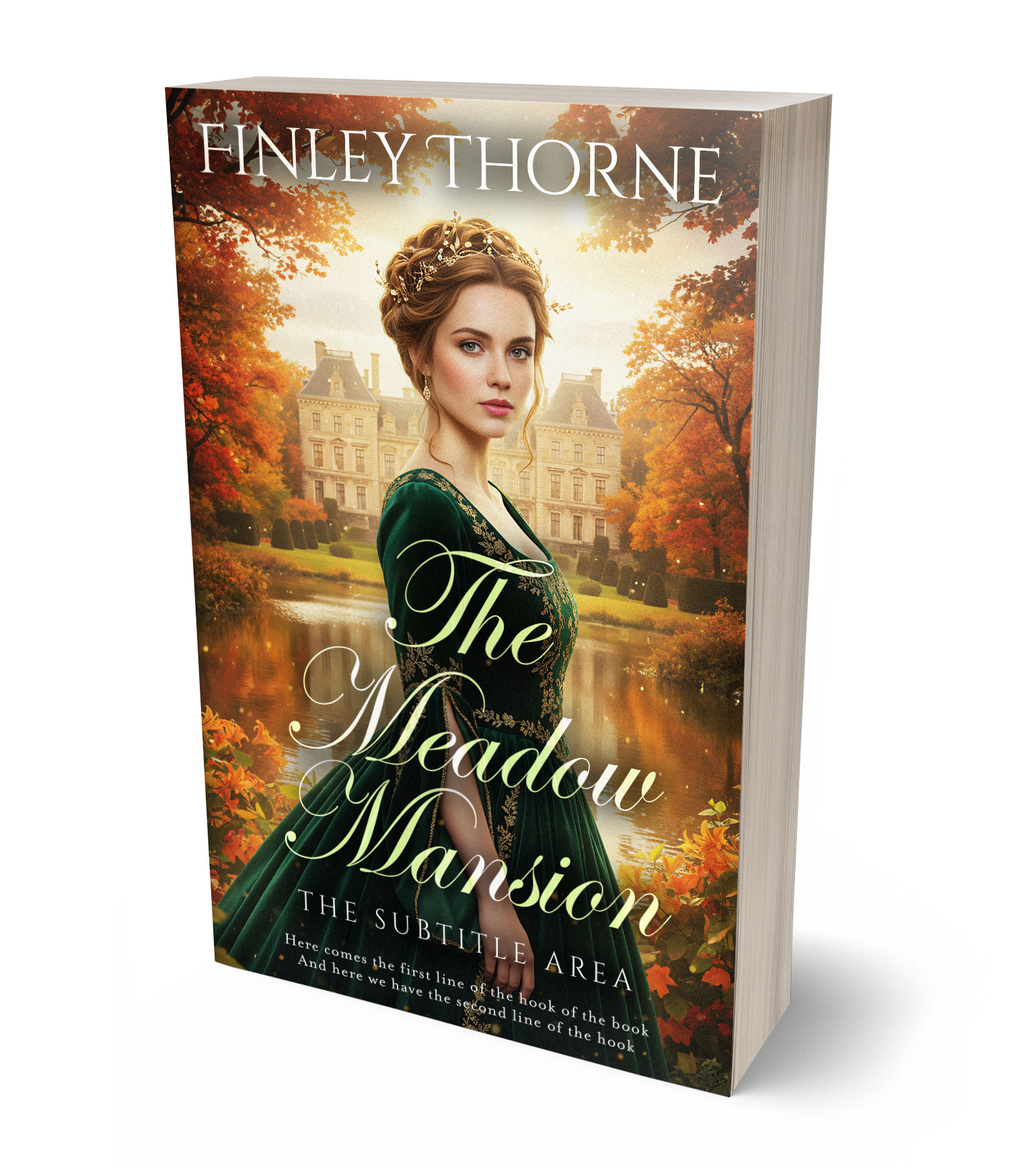3D view of Premade Historical Book Cover - Potters Clay