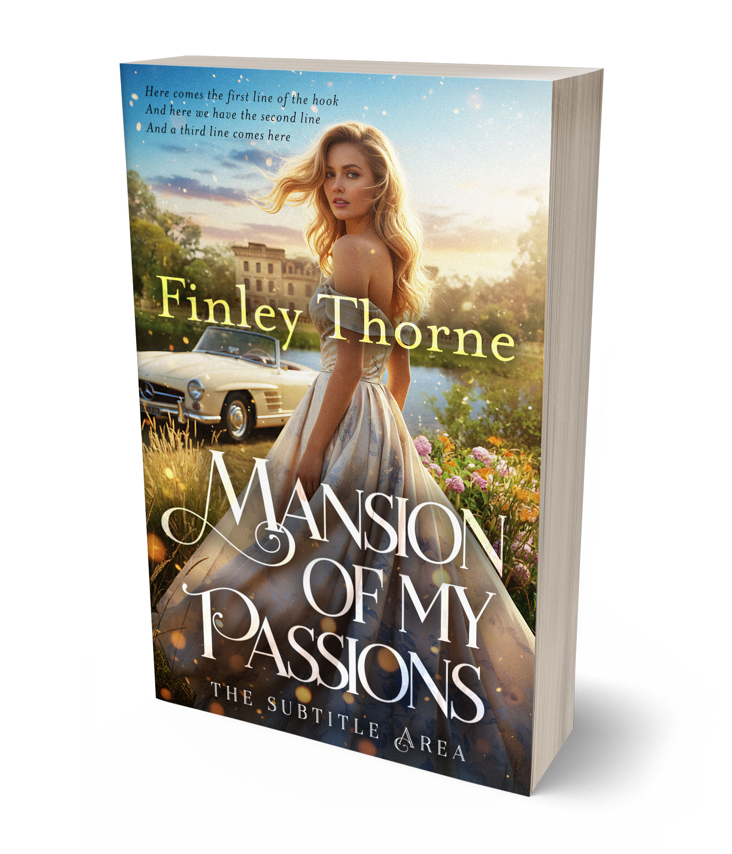 3D view of Premade Historical Book Cover - Shadow