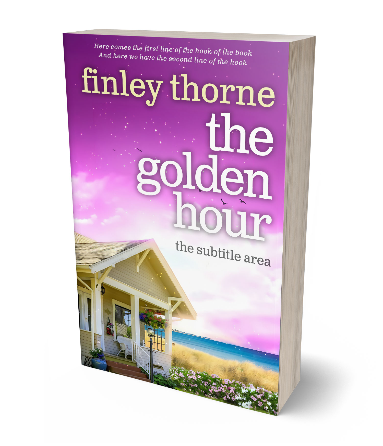 3D view of Premade Literary Fiction Book Cover - Twilight