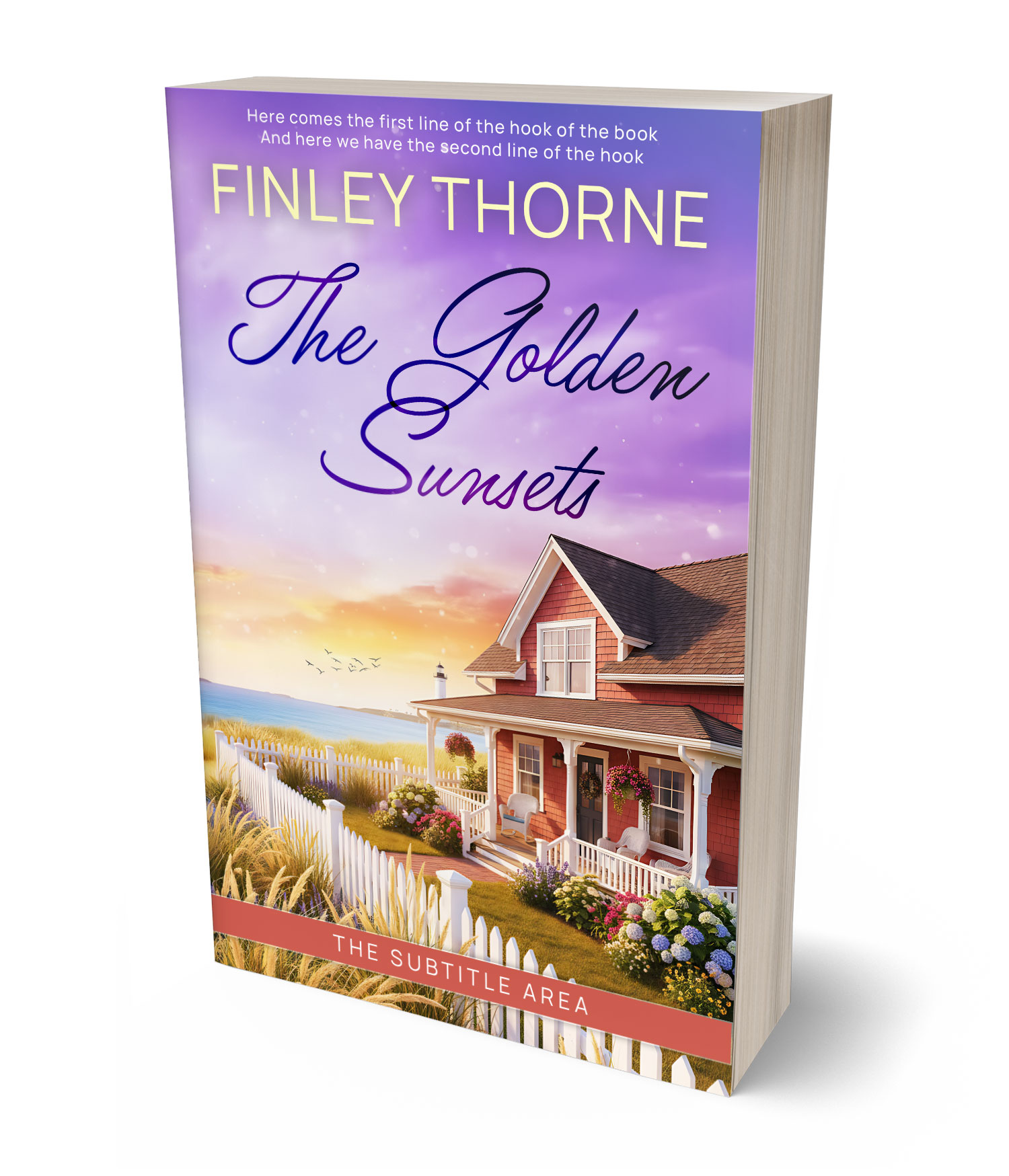 3D view of Premade Romance Book Cover - Twilight