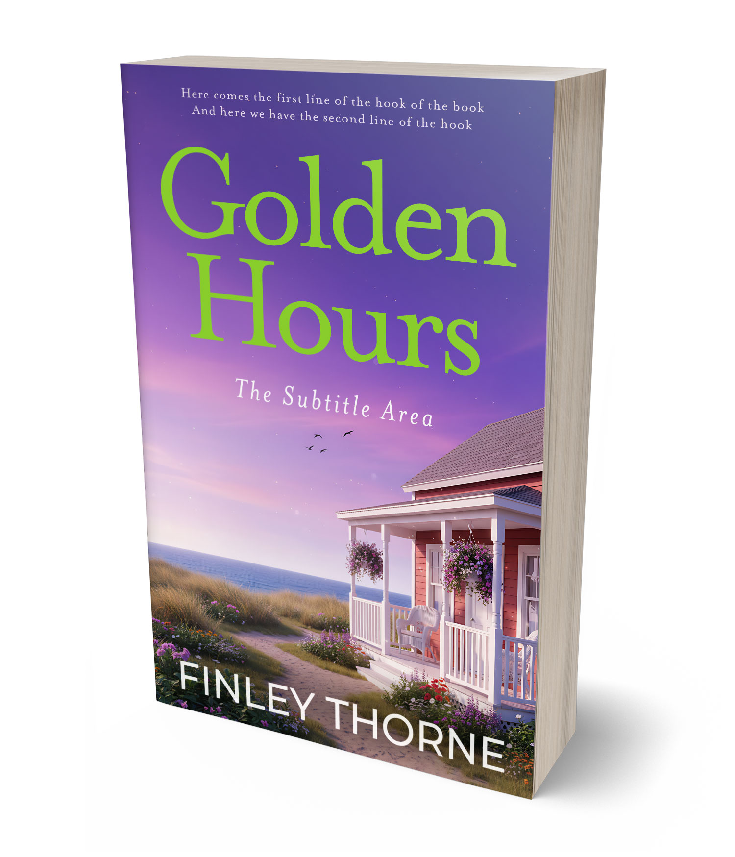 3D view of Premade Literary Fiction Book Cover - Deluge