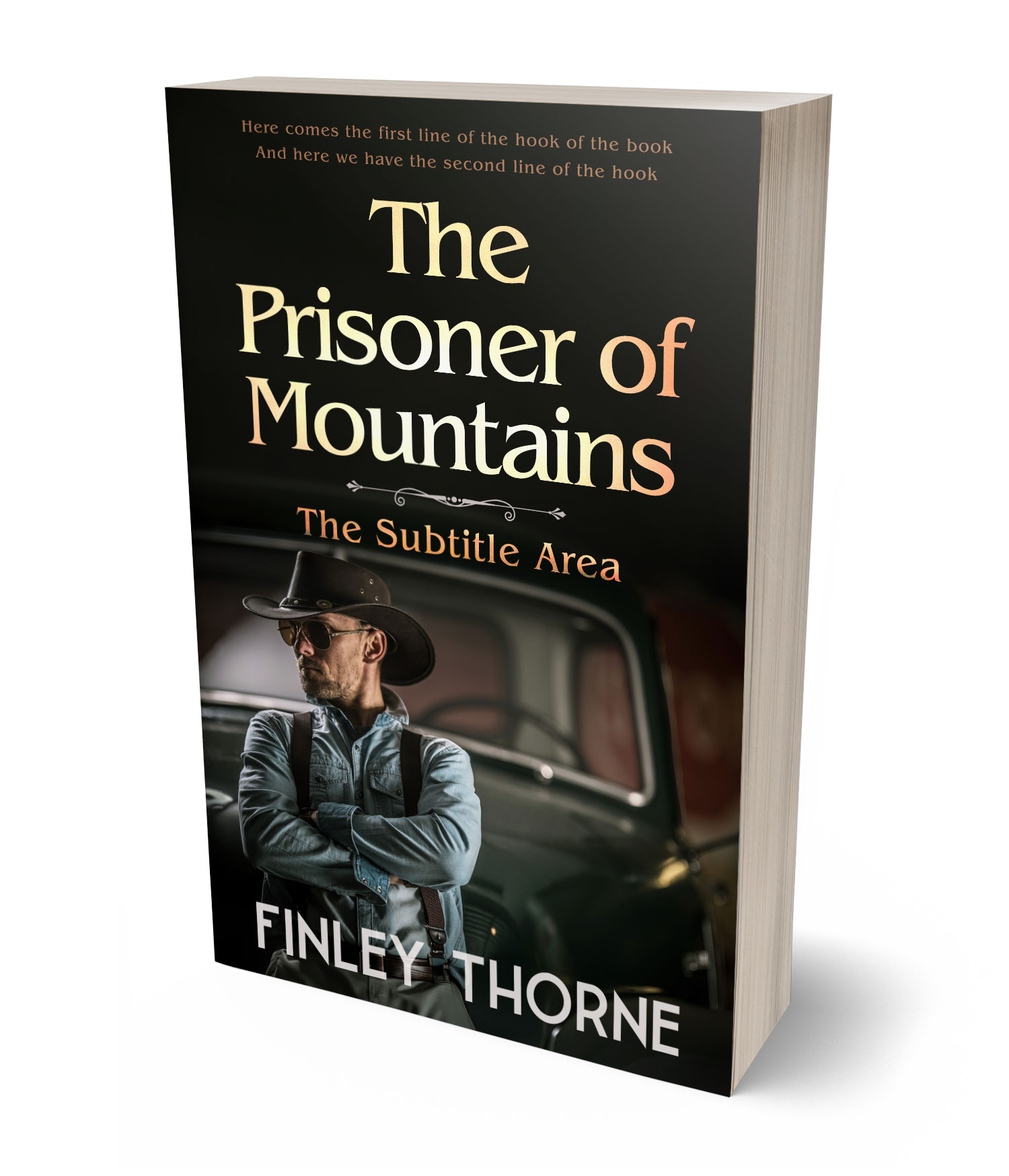 3D view of Premade Nonfiction Book Cover - Rangoon Green
