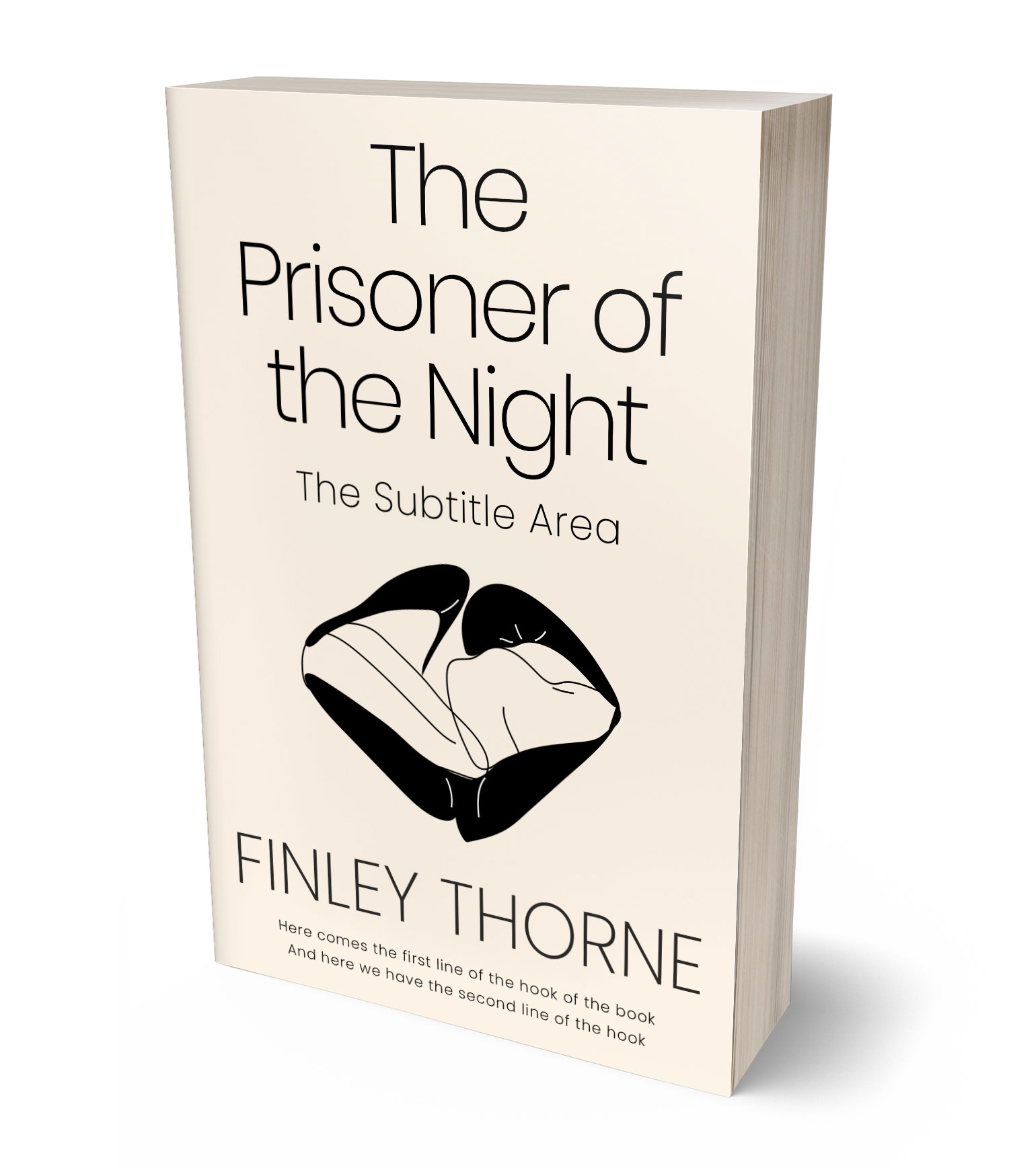 3D view of Premade Erotica Book Cover - Citrine White #36374 | BookCoverZone*