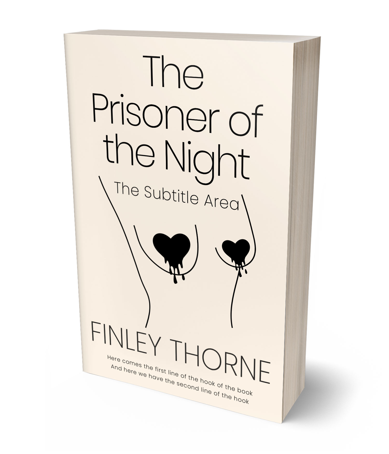 3D view of Premade Erotica Book Cover - Citrine White #36375 | BookCoverZone*