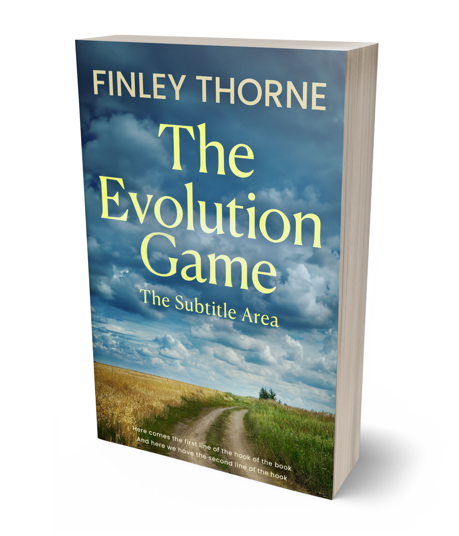 3D view of Premade Nature Book Cover - Bismark #36387 | BookCoverZone*
