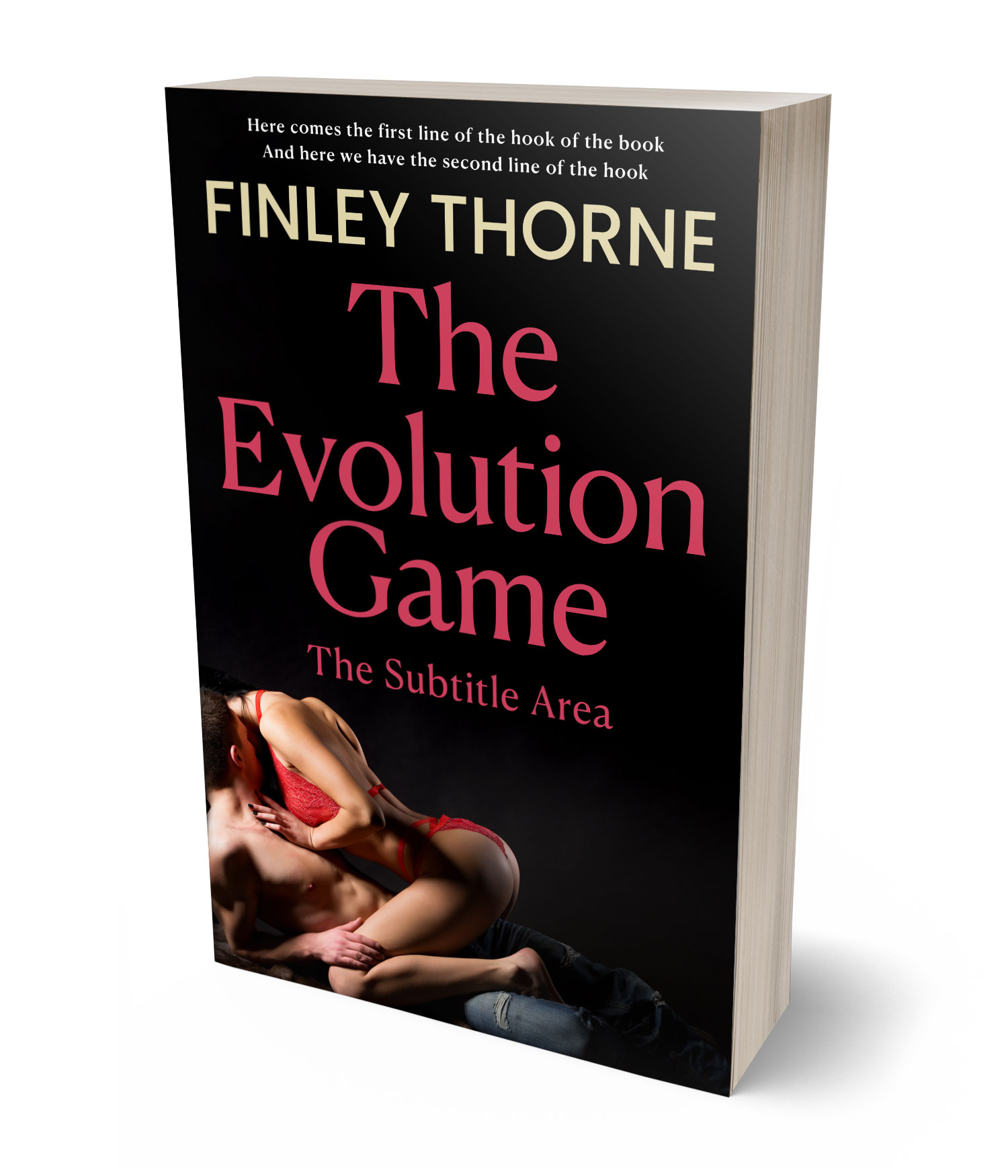 3D view of Premade Erotica Book Cover - Contessa
