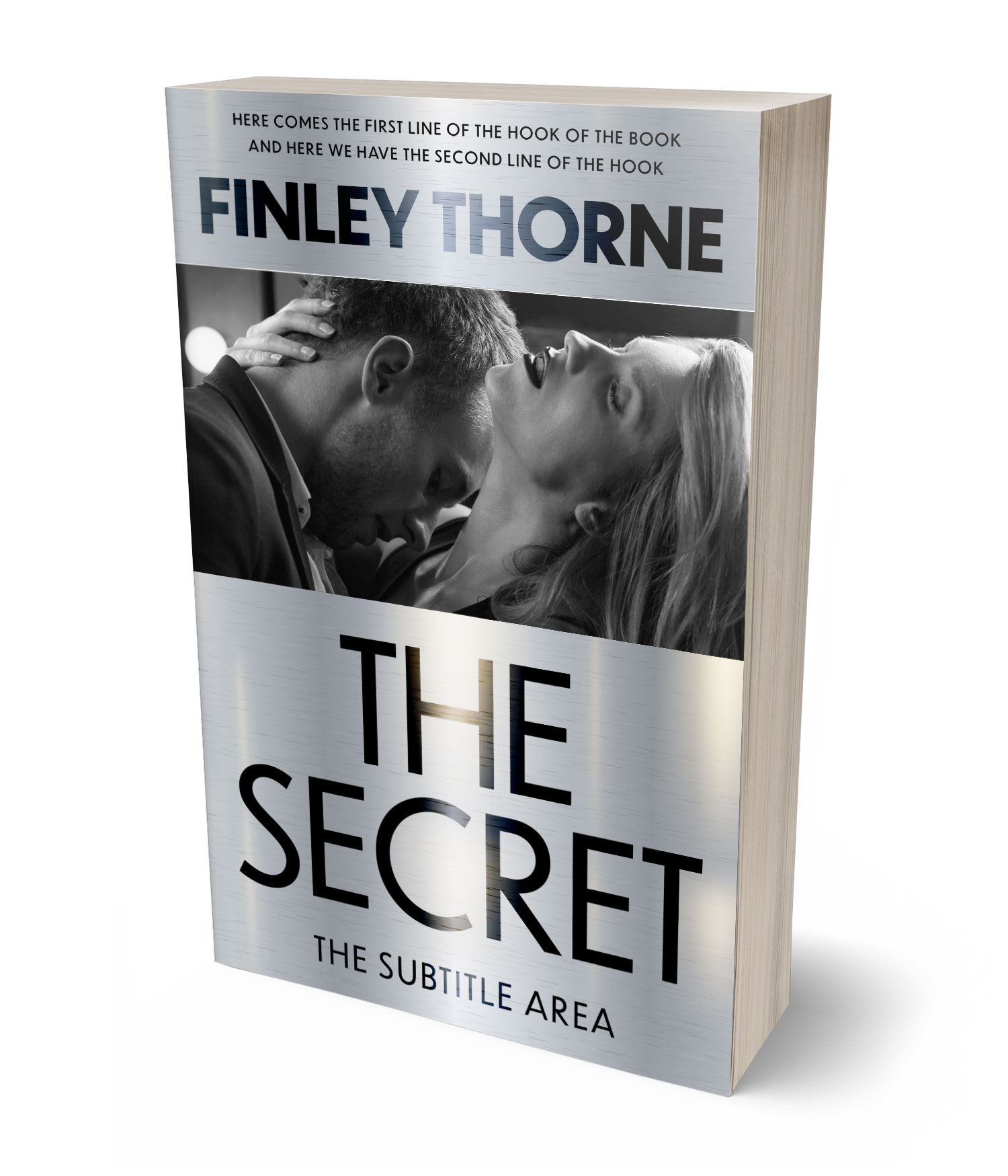 3D view of Premade Romance Book Cover - Silver Sand #36399 | BookCoverZone*