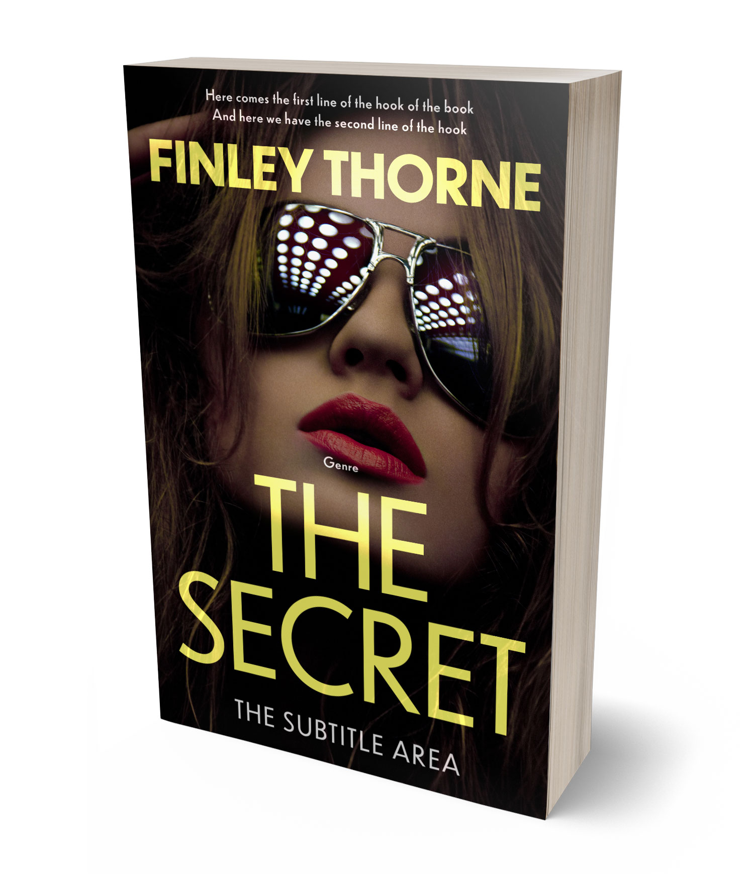 3D view of Premade Mystery & Thriller & Suspense Book Cover - Straw