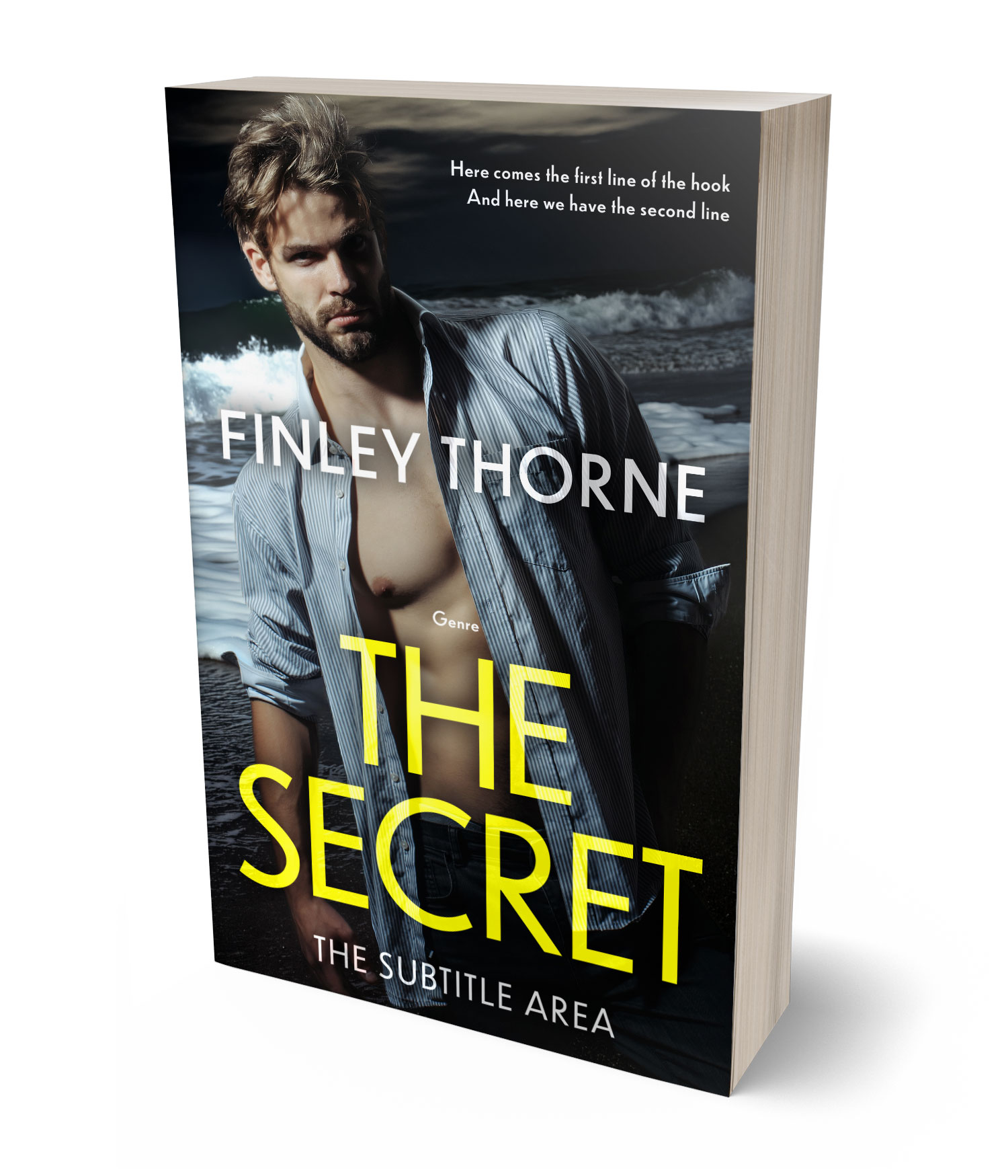 3D view of Premade Mystery & Thriller & Suspense Book Cover - Pine Glade