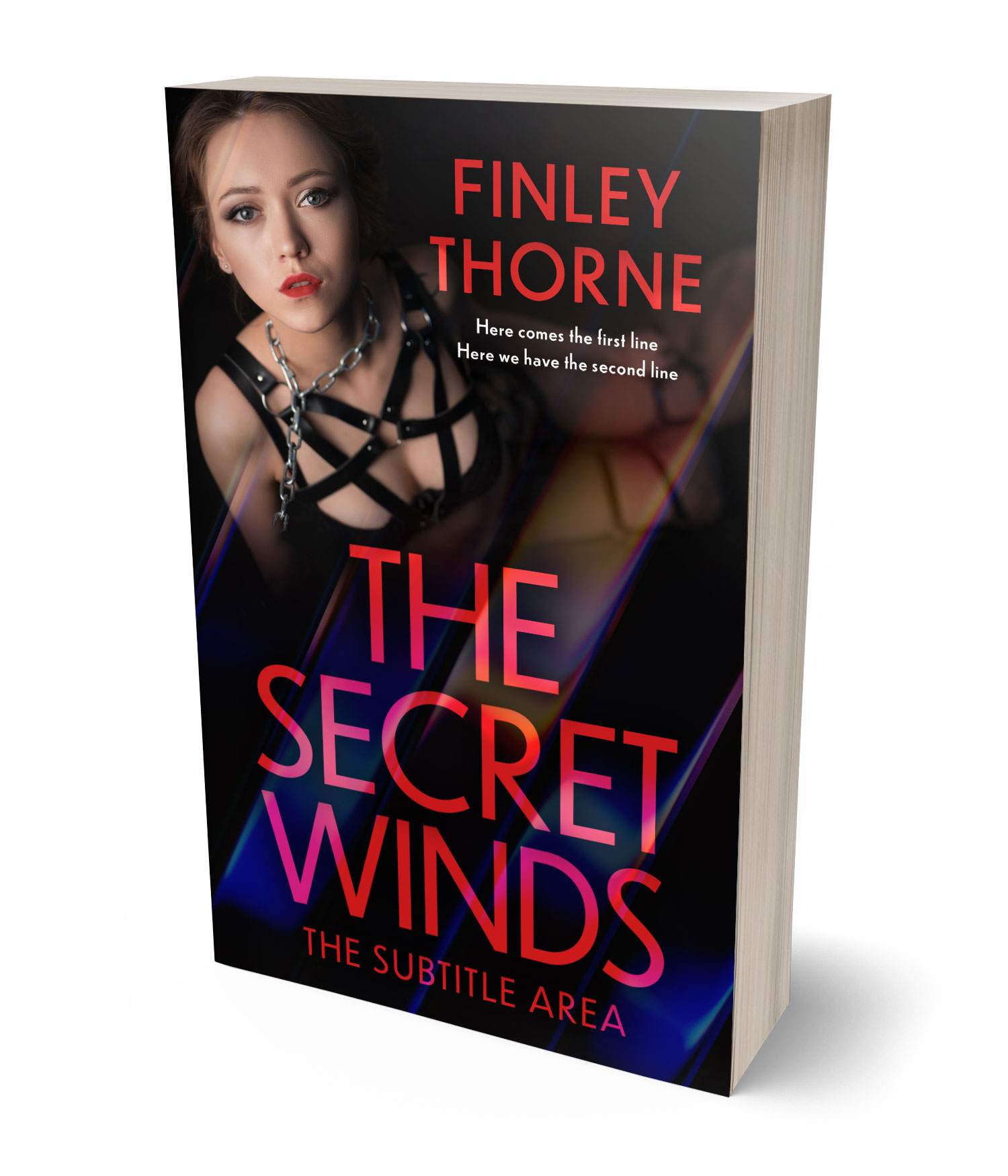 3D view of Premade Mystery & Thriller & Suspense Book Cover - Chestnut Rose