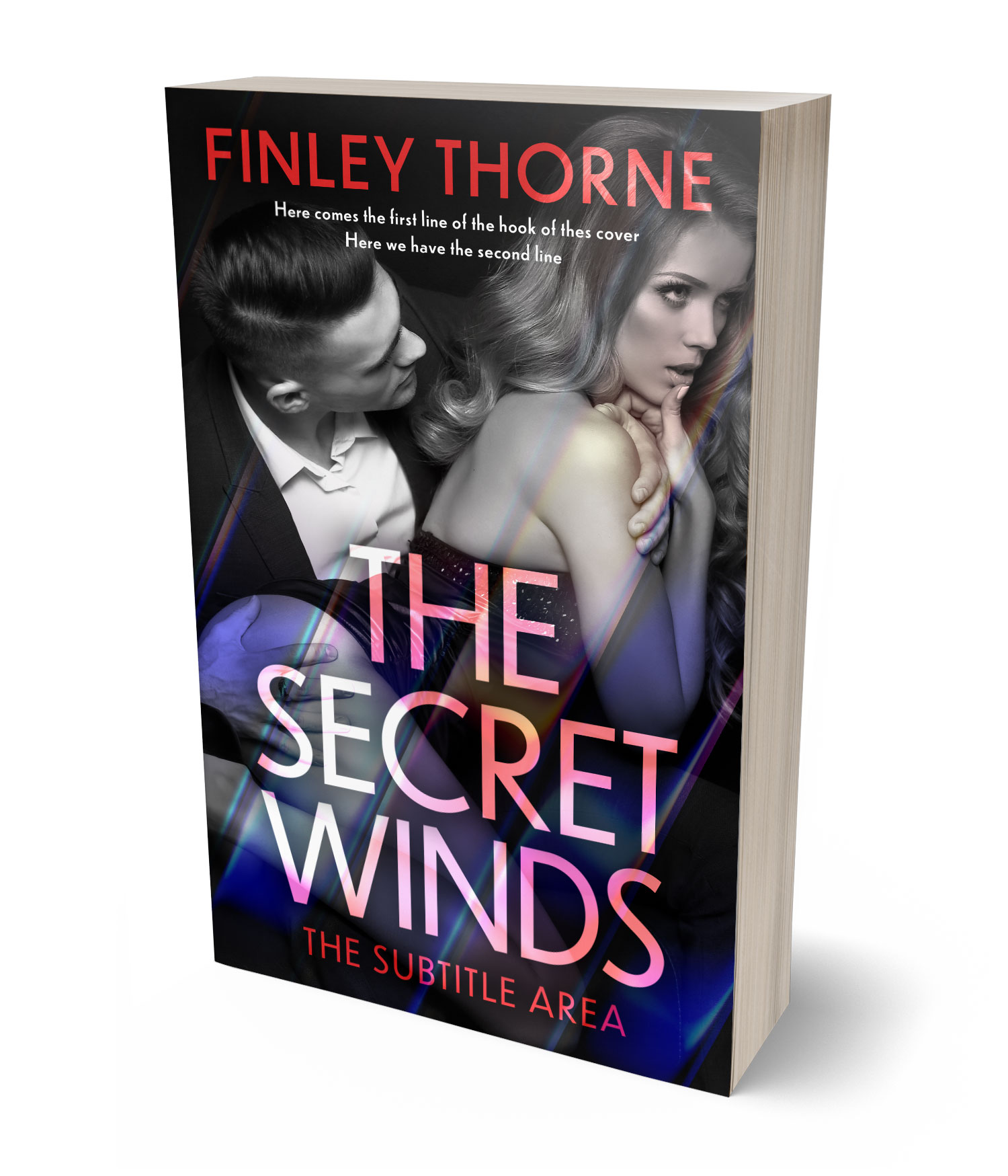 3D view of Premade Mystery & Thriller & Suspense Book Cover - Careys Pink