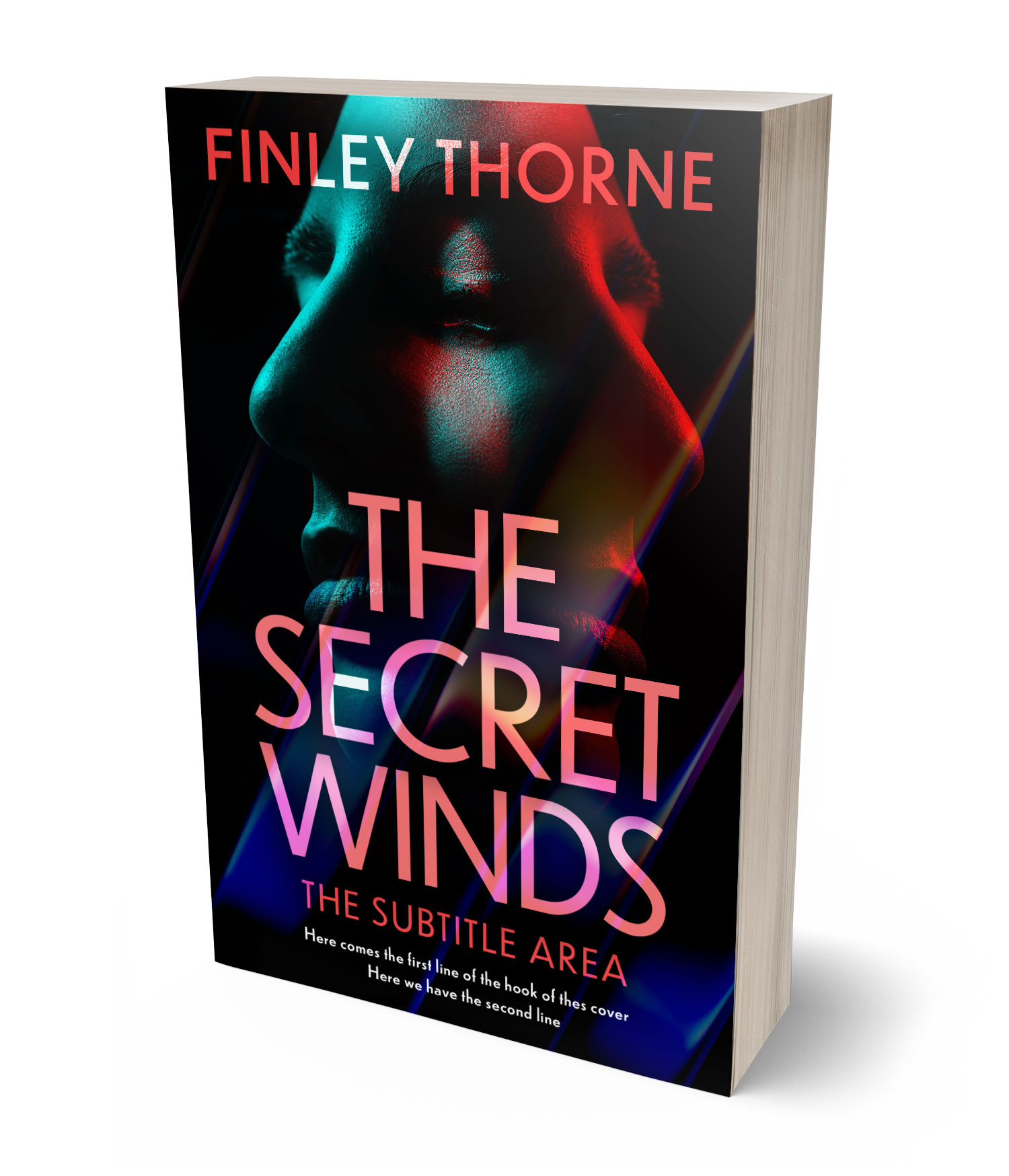 3D view of Premade Mystery & Thriller & Suspense Book Cover - Sunglo
