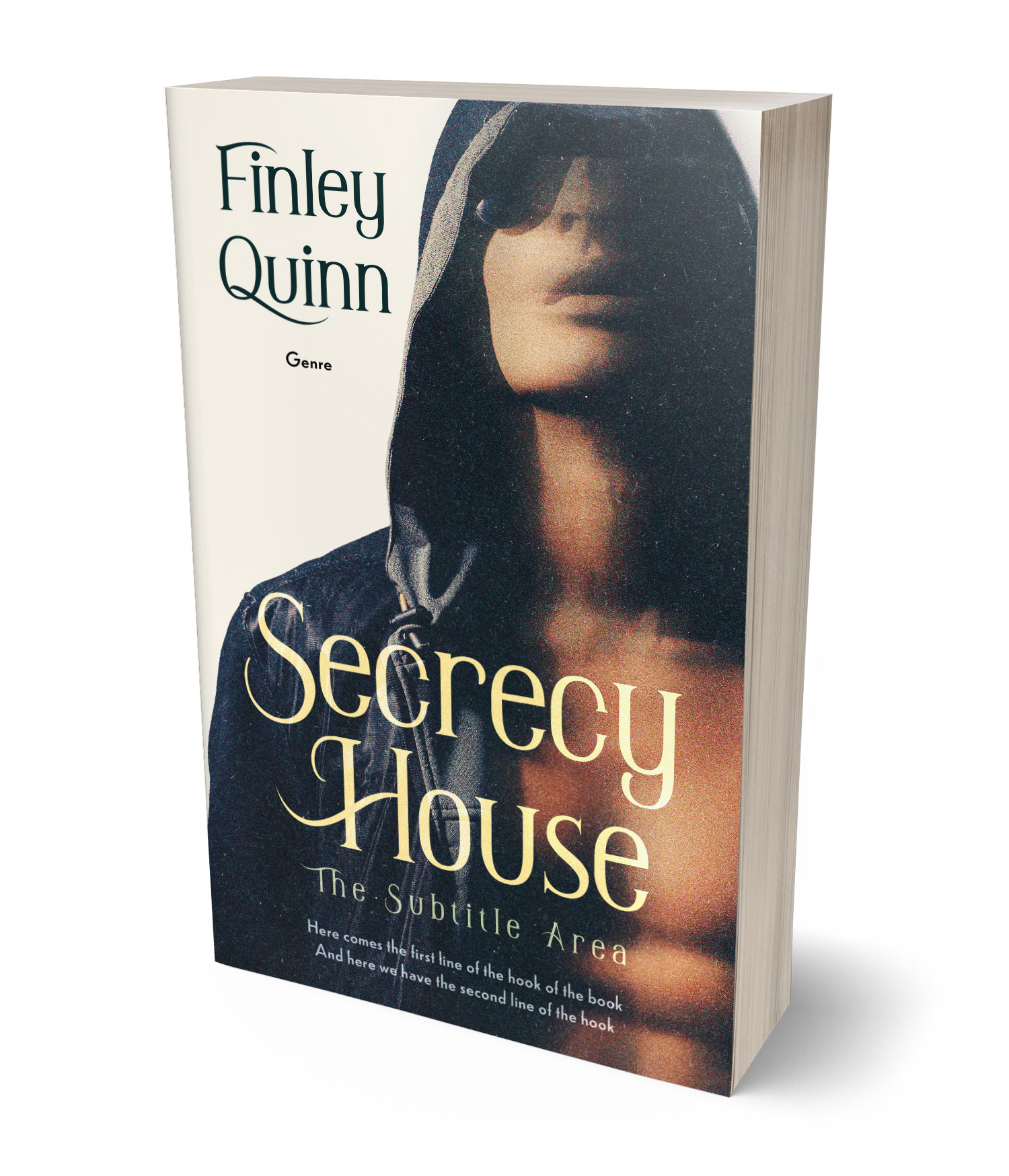 3D view of Premade Mystery & Thriller & Suspense Book Cover - Shark