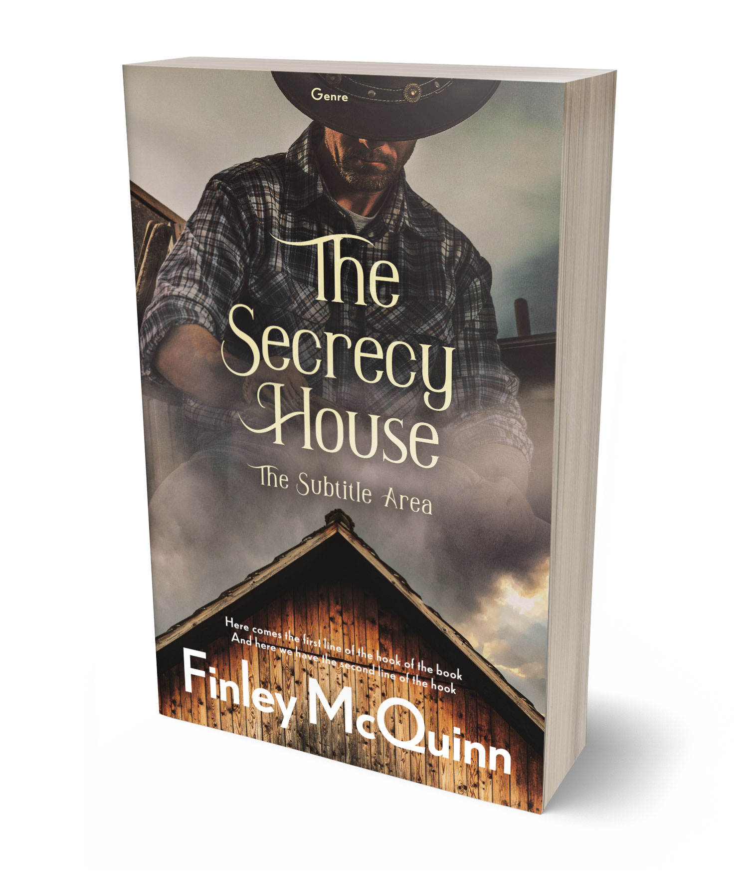 3D view of Premade Western Book Cover - Armadillo #36463 | BookCoverZone*
