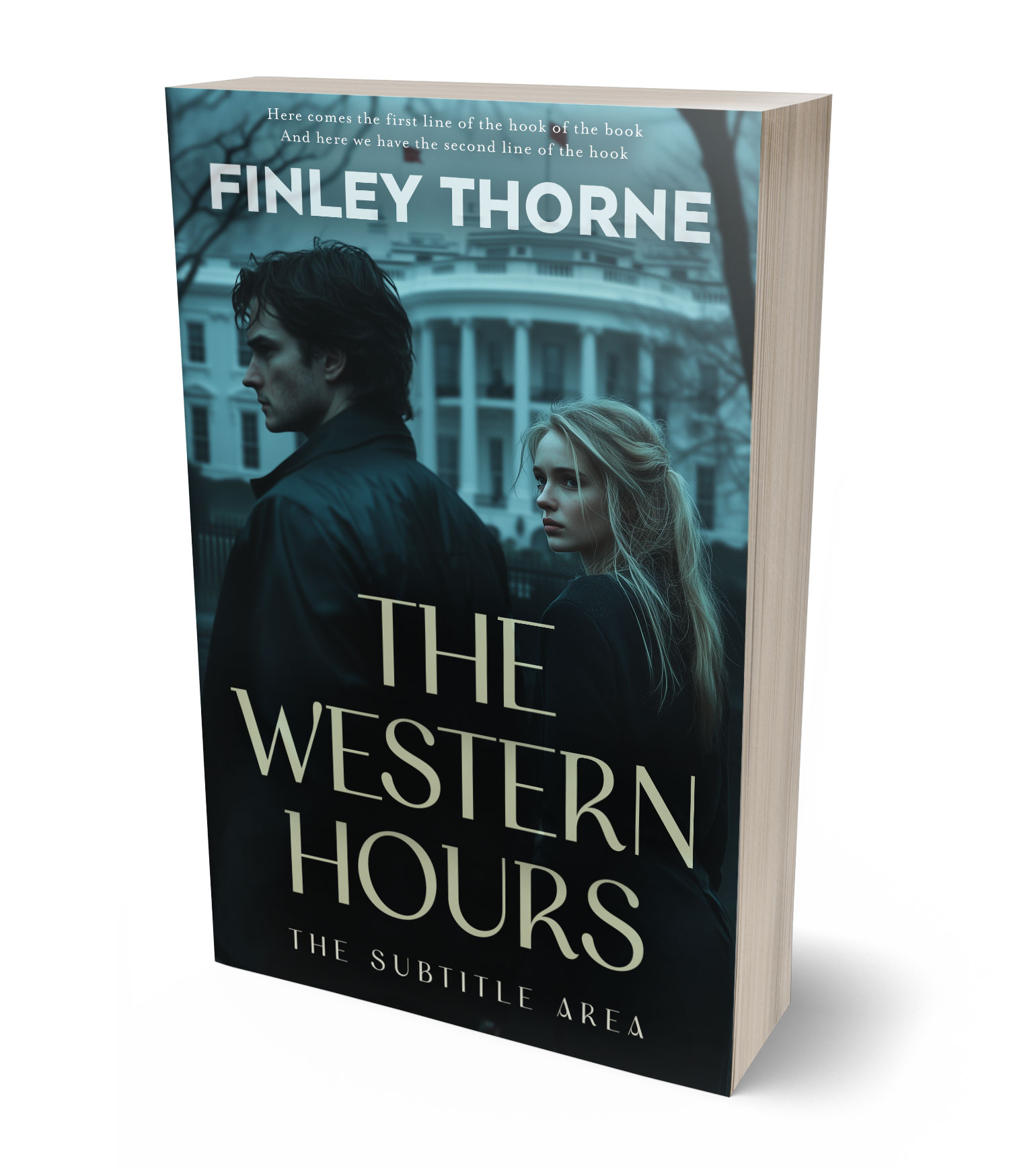 3D view of Premade Mystery & Thriller & Suspense Book Cover - Mirage