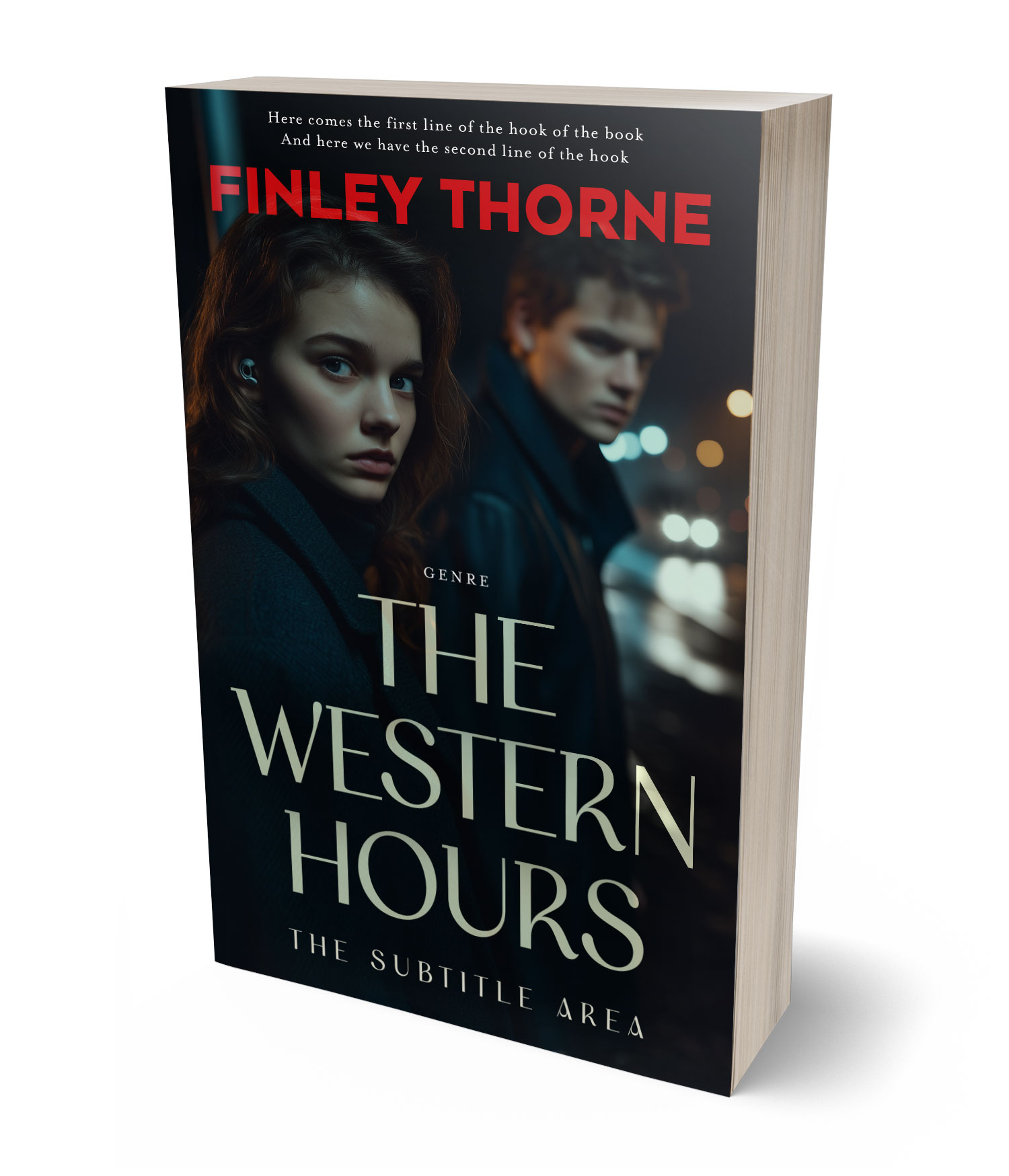 3D view of Premade Mystery & Thriller & Suspense Book Cover - Bunker