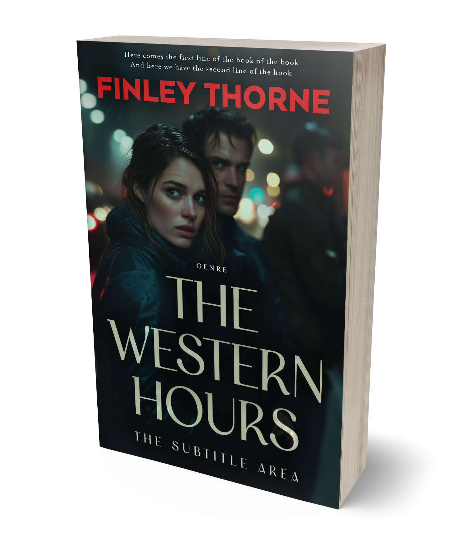 3D view of Premade Mystery & Thriller & Suspense Book Cover - Woodsmoke