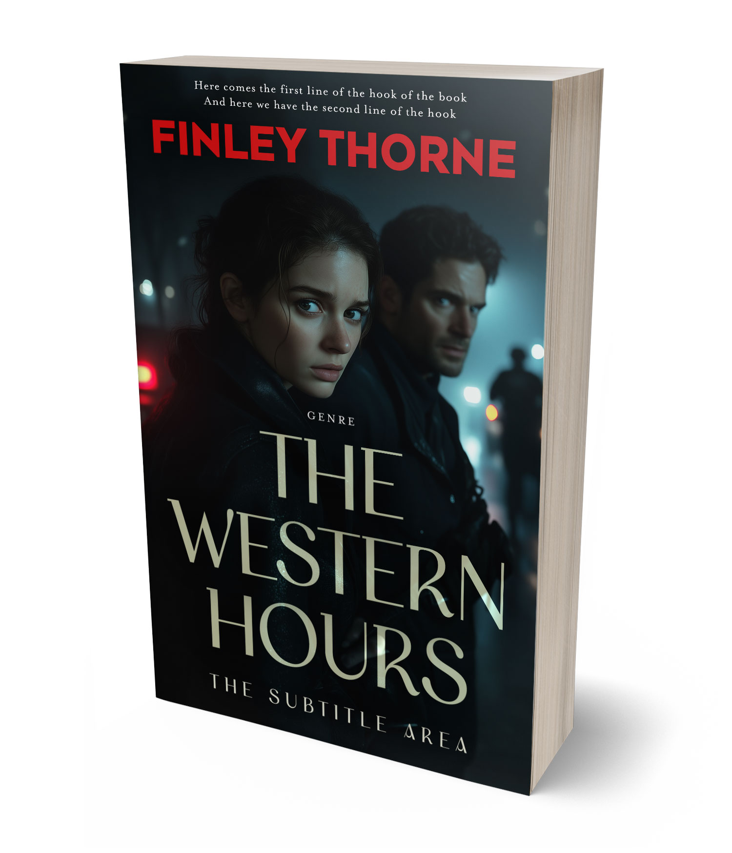 3D view of Premade Mystery & Thriller & Suspense Book Cover - Black #36469 | BookCoverZone*
