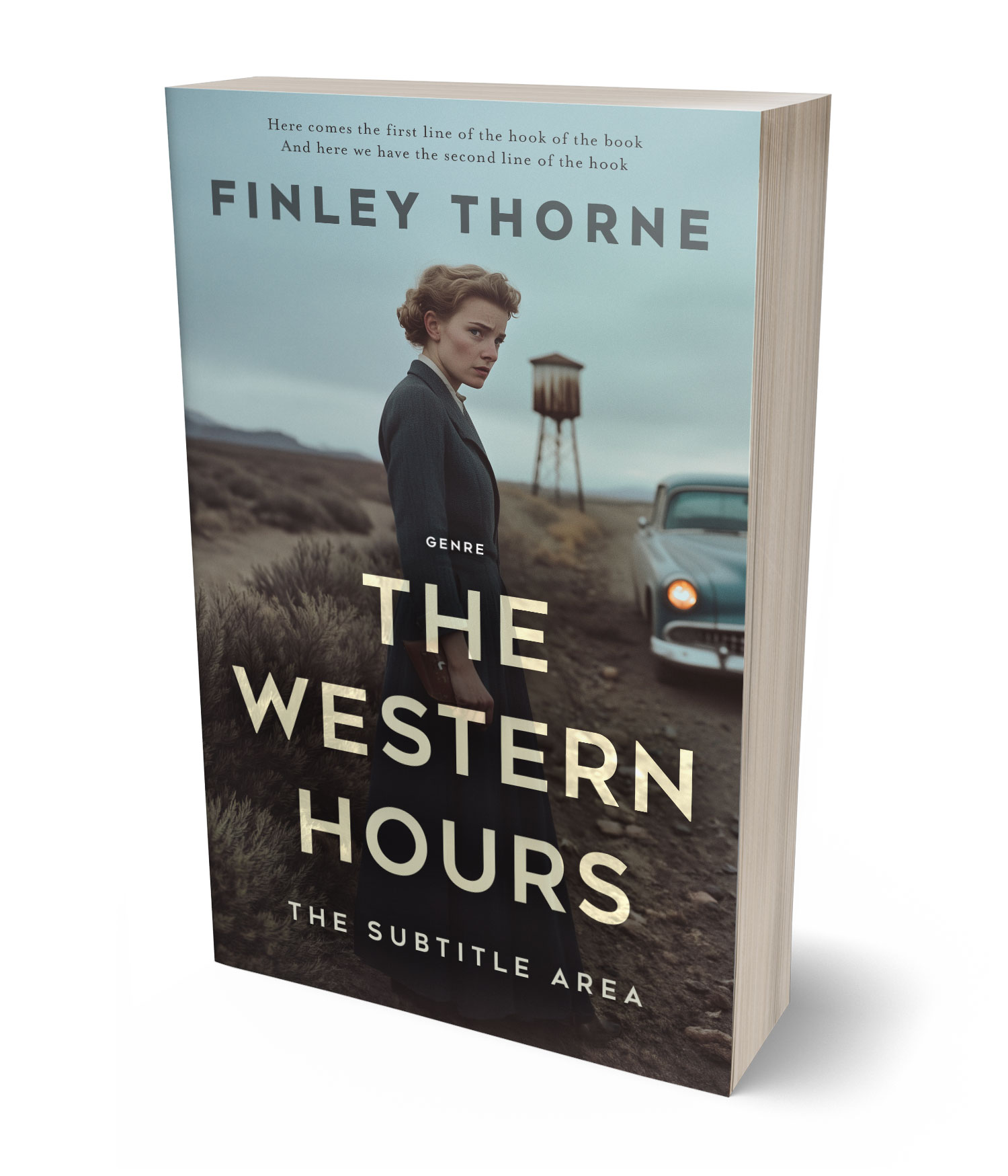 3D view of Premade Mystery & Thriller & Suspense Book Cover - Dune