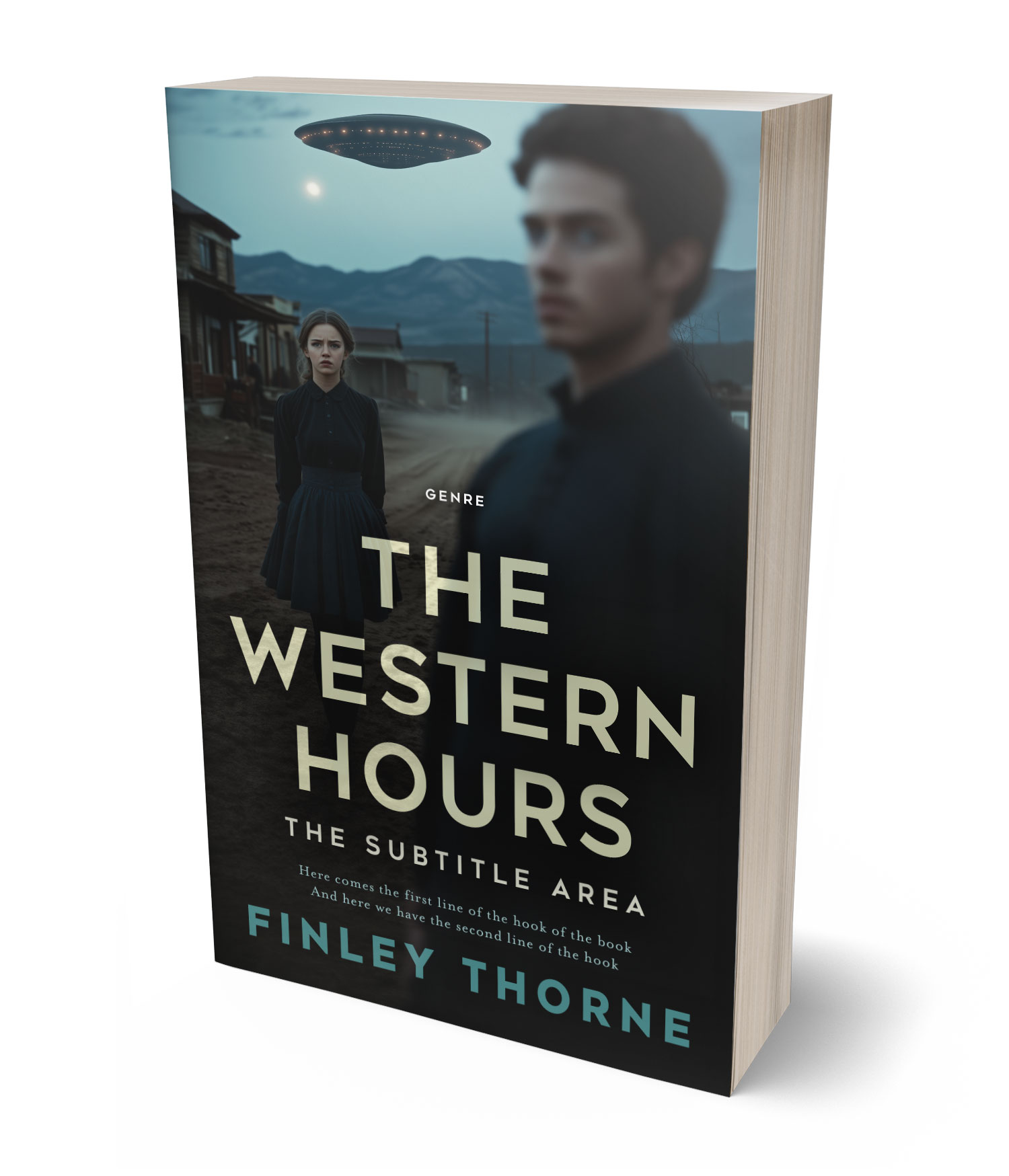 3D view of Premade Mystery & Thriller & Suspense Book Cover - Shark