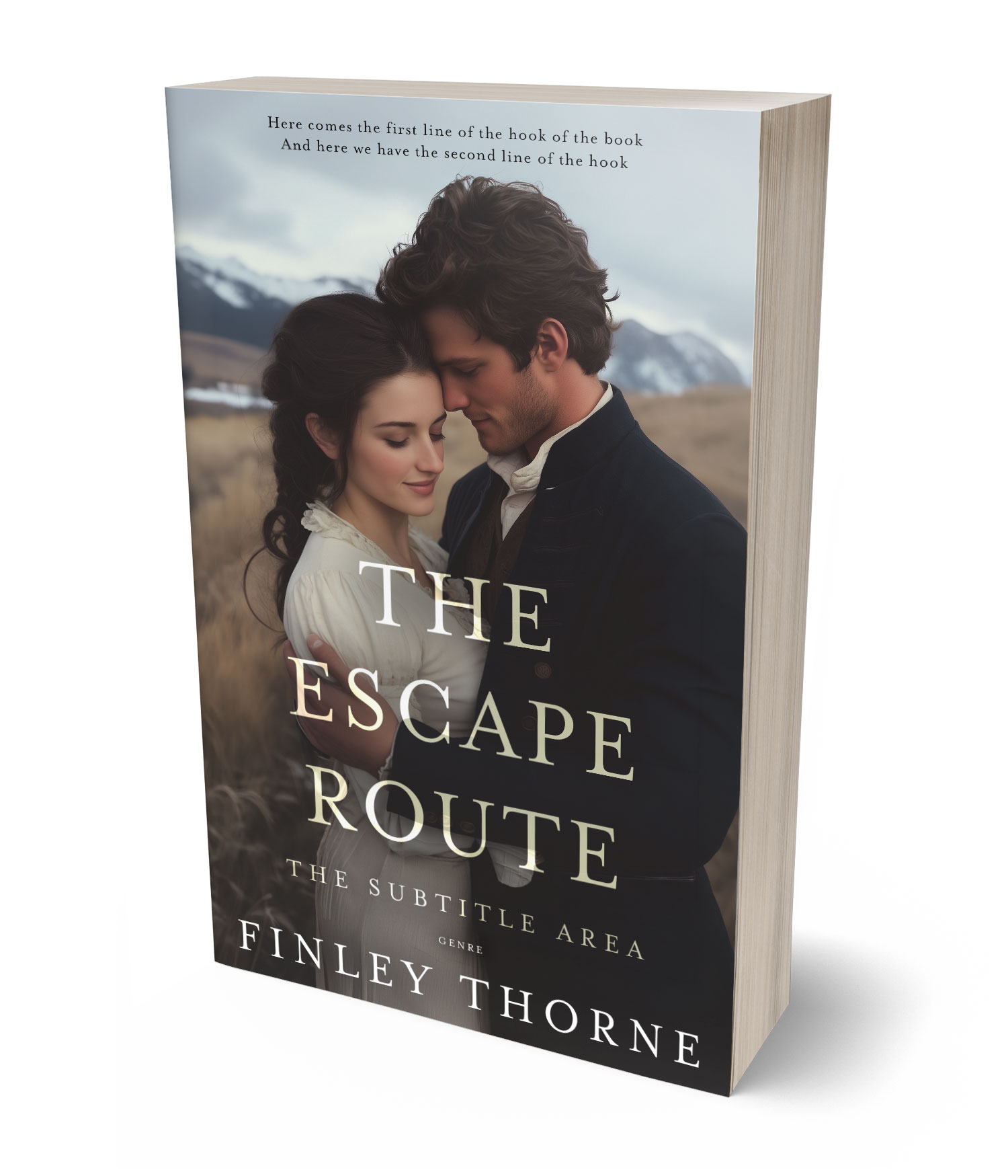 3D view of Premade Romance Book Cover - Mine Shaft #36489 | BookCoverZone*