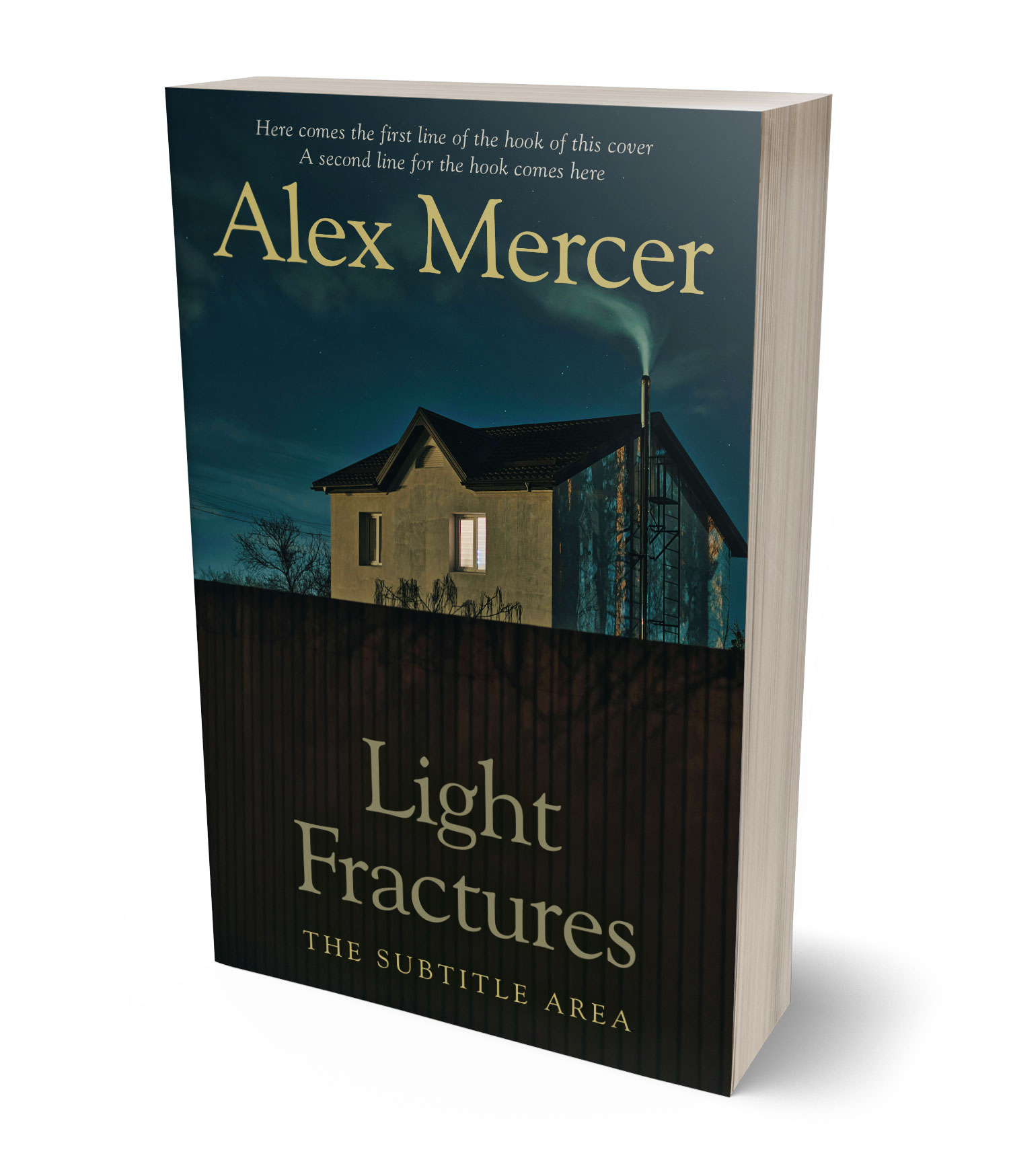 3D view of Premade Literary Fiction Book Cover - Aztec
