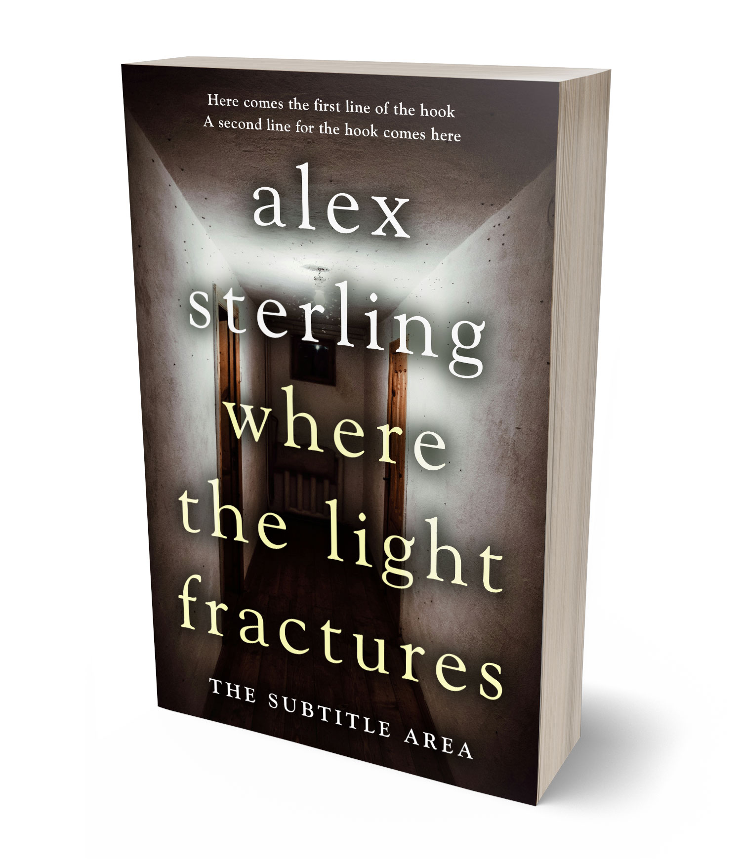 3D view of Premade Mystery & Thriller & Suspense Book Cover - Cocoa Brown
