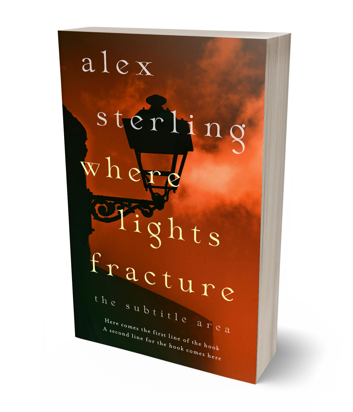 3D view of Premade Horror Book Cover - Kenyan Copper