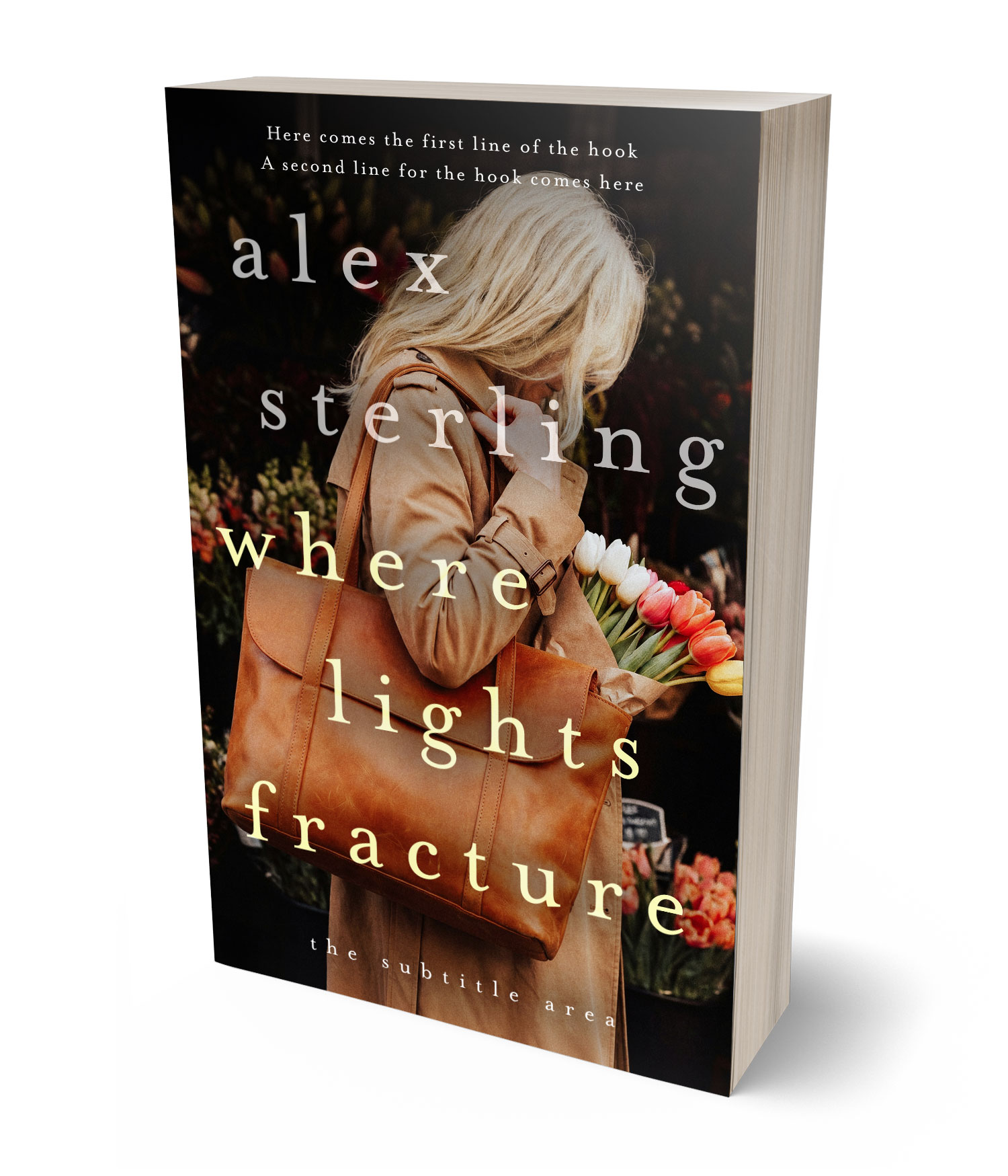 3D view of Premade Mystery & Thriller & Suspense Book Cover - Antique Brass