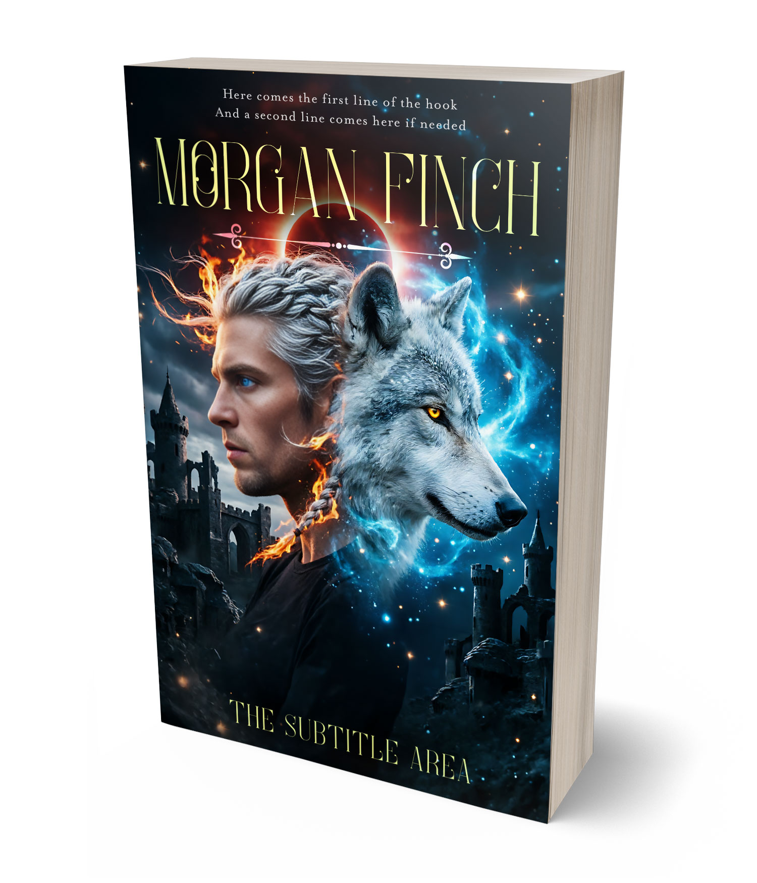 3D view of Premade Fantasy Book Cover - Tea