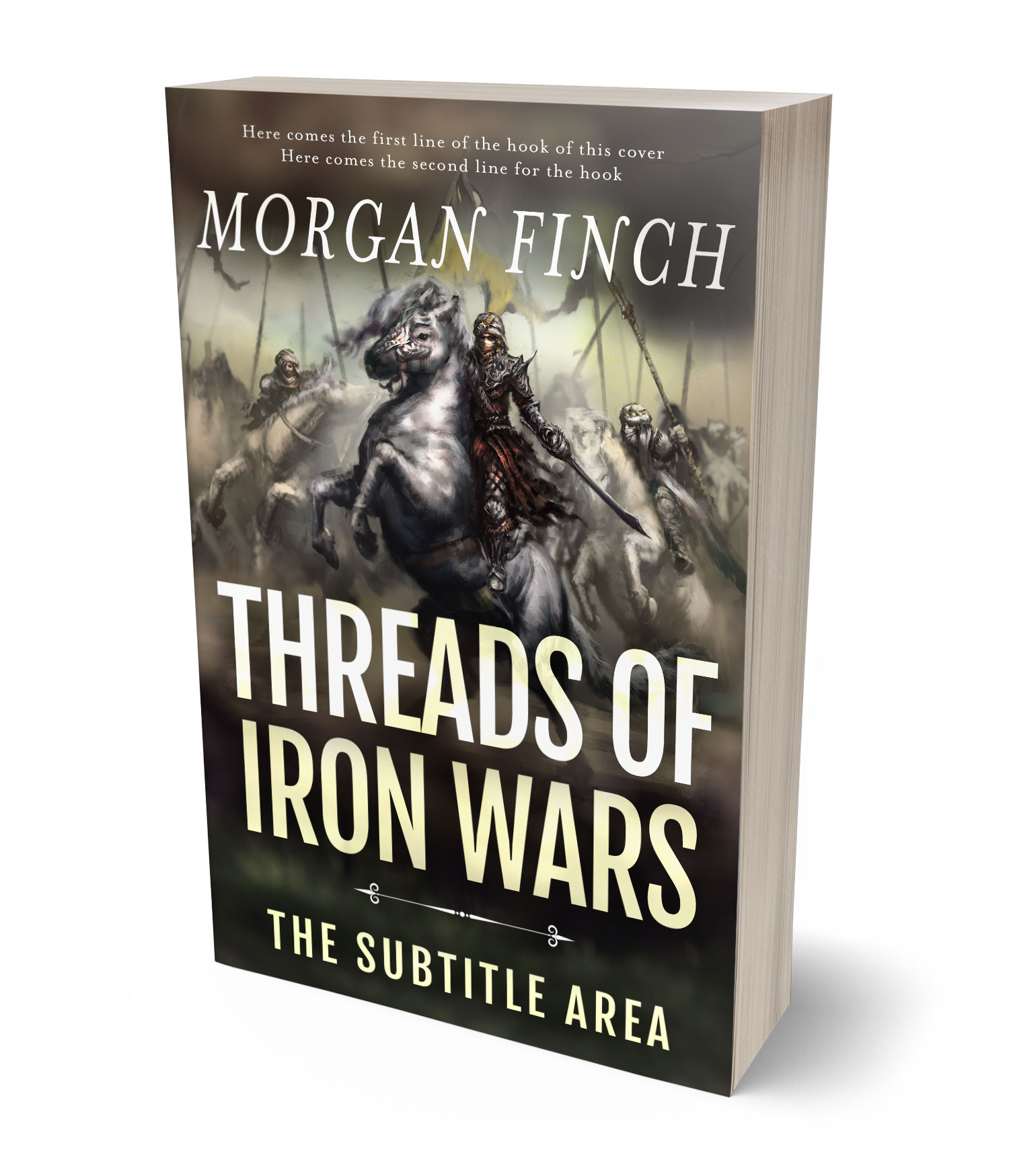 3D view of Premade Fantasy Book Cover - Merlin