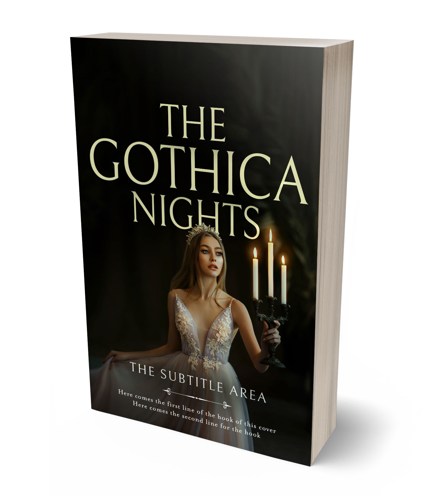 3D view of Premade Paranormal & Urban Book Cover - Rangoon Green