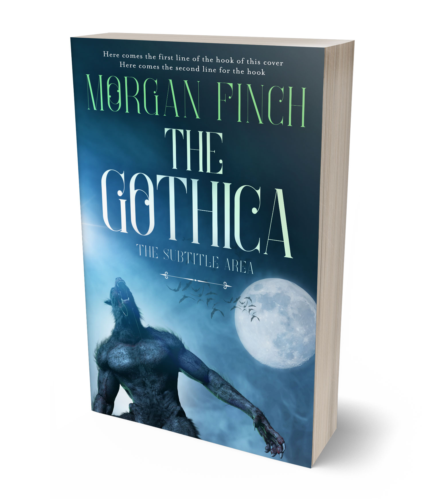 3D view of Premade Horror Book Cover - Elephant