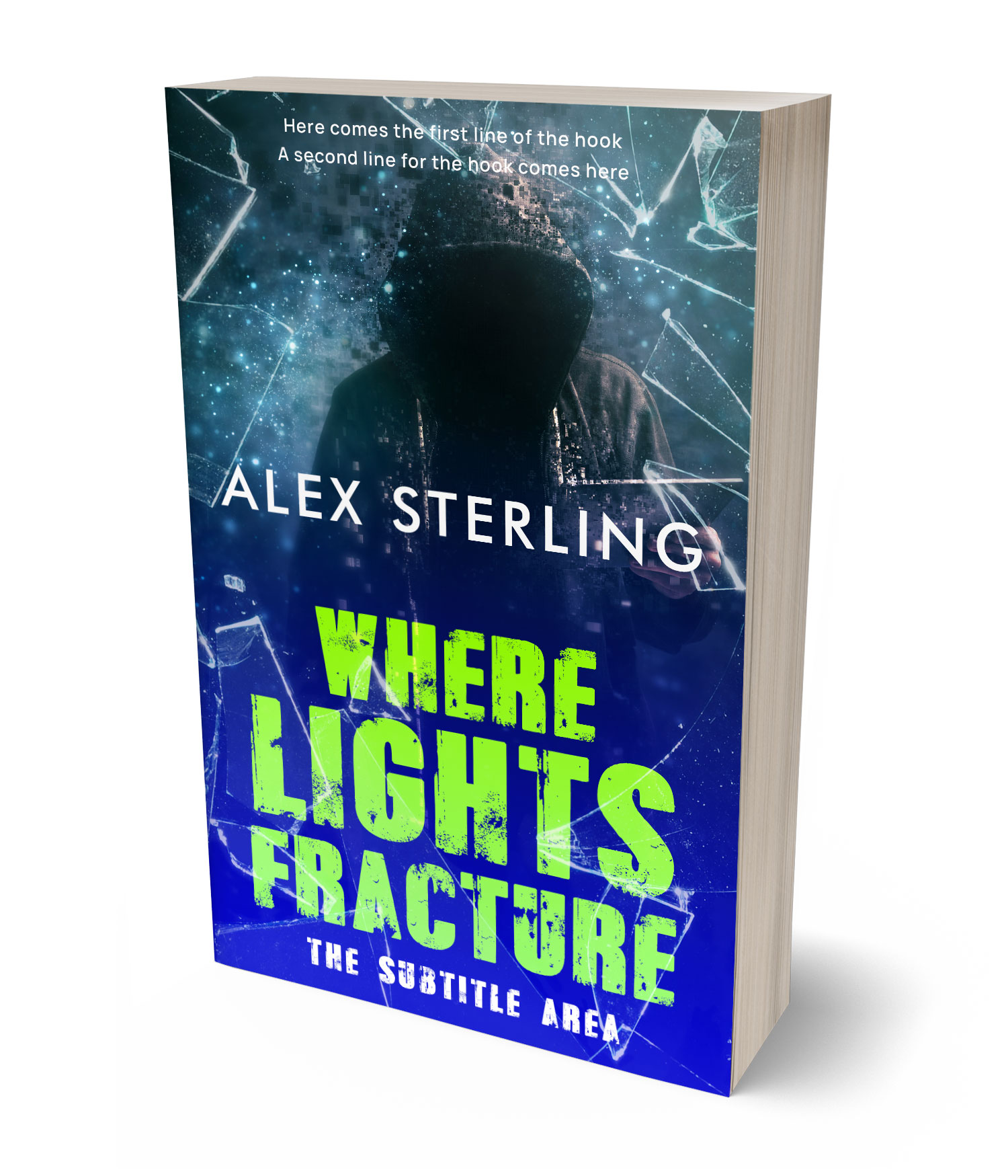 3D view of Premade Science Fiction Book Cover - Nile Blue