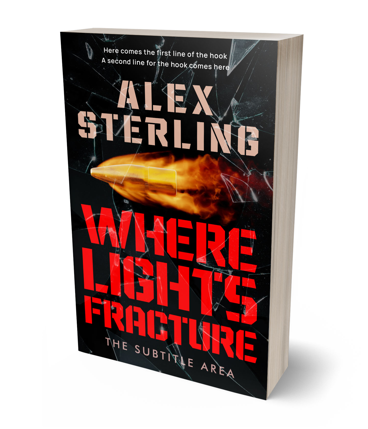 3D view of Premade Mystery & Thriller & Suspense Book Cover - Cod Gray #36575 | BookCoverZone