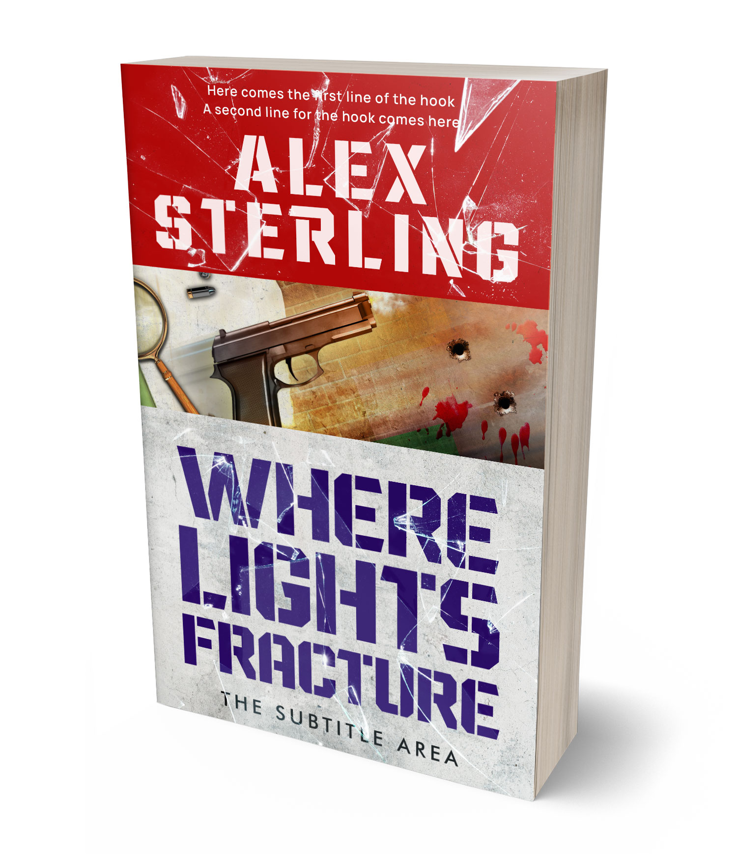 3D view of Premade Mystery & Thriller & Suspense Book Cover - Westar #36577 | BookCoverZone