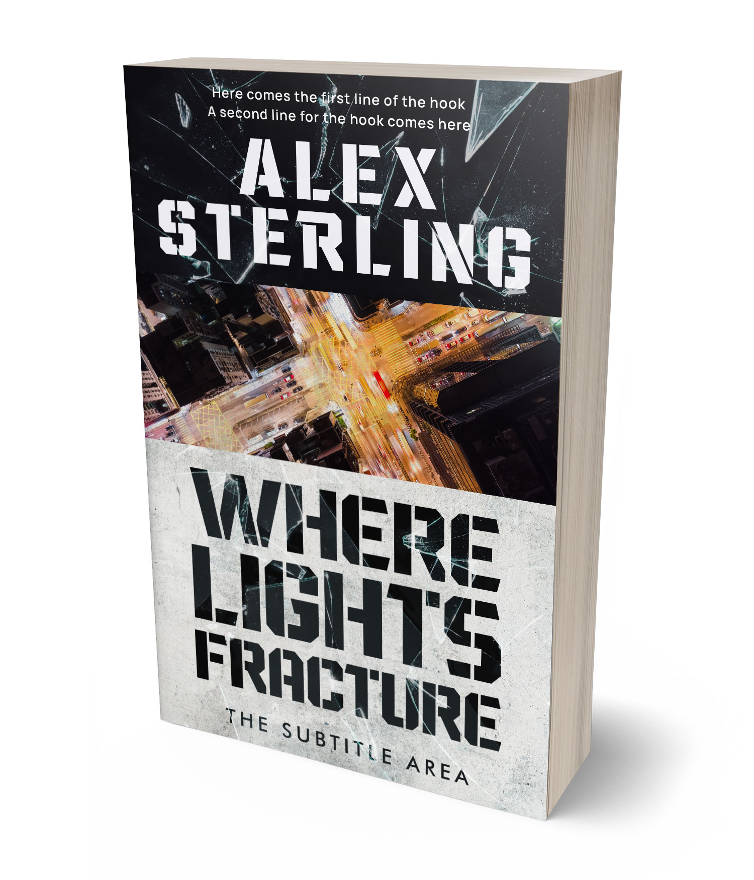 3D view of Premade Mystery & Thriller & Suspense Book Cover - Thunder #36581 | BookCoverZone