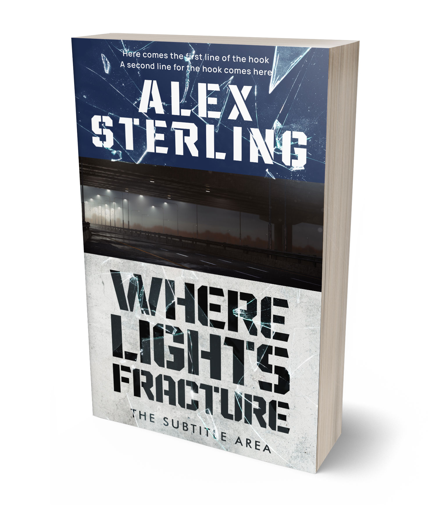 3D view of Premade Mystery & Thriller & Suspense Book Cover - Ebony Clay #36584 | BookCoverZone