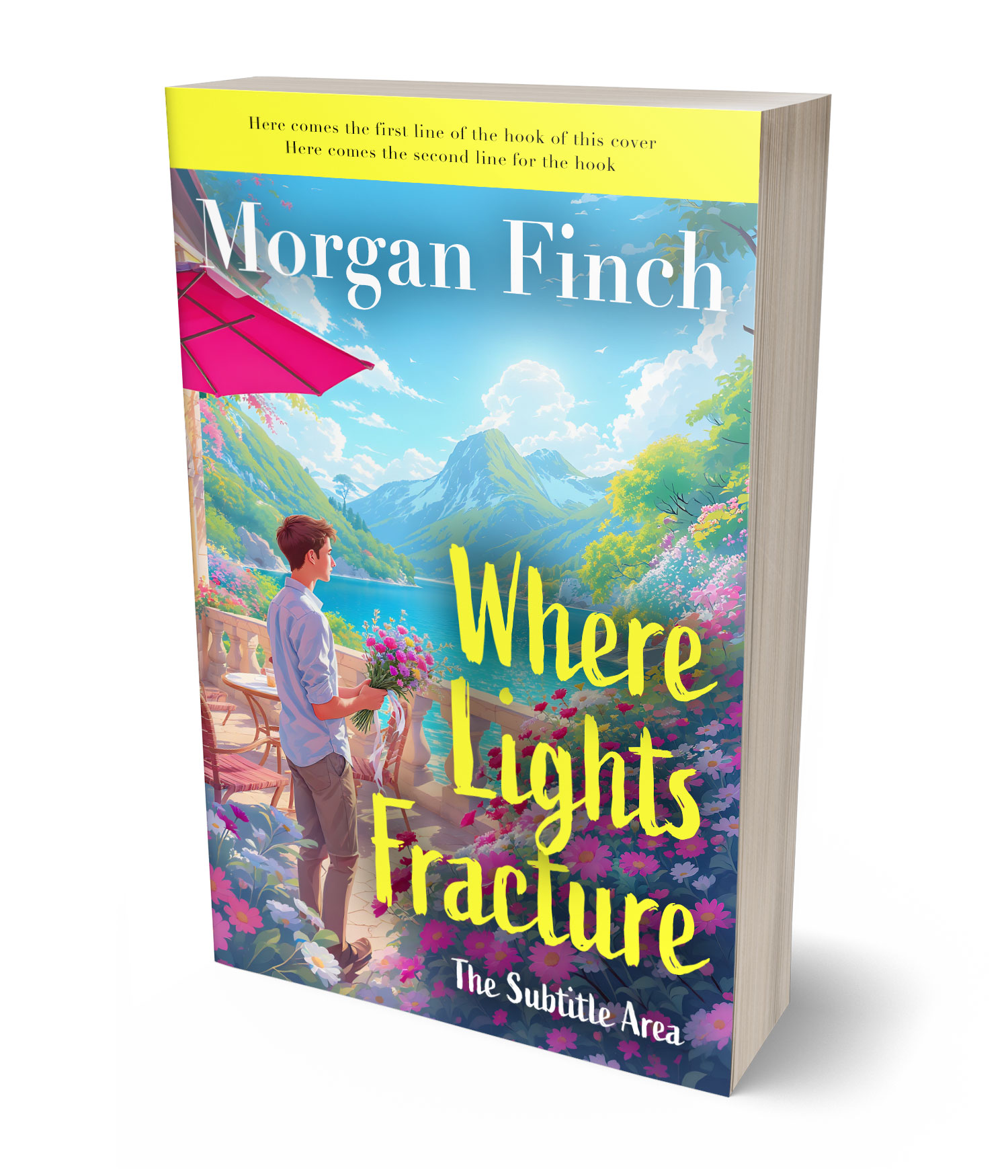 3D view of Premade Romance Book Cover - Bali Hai