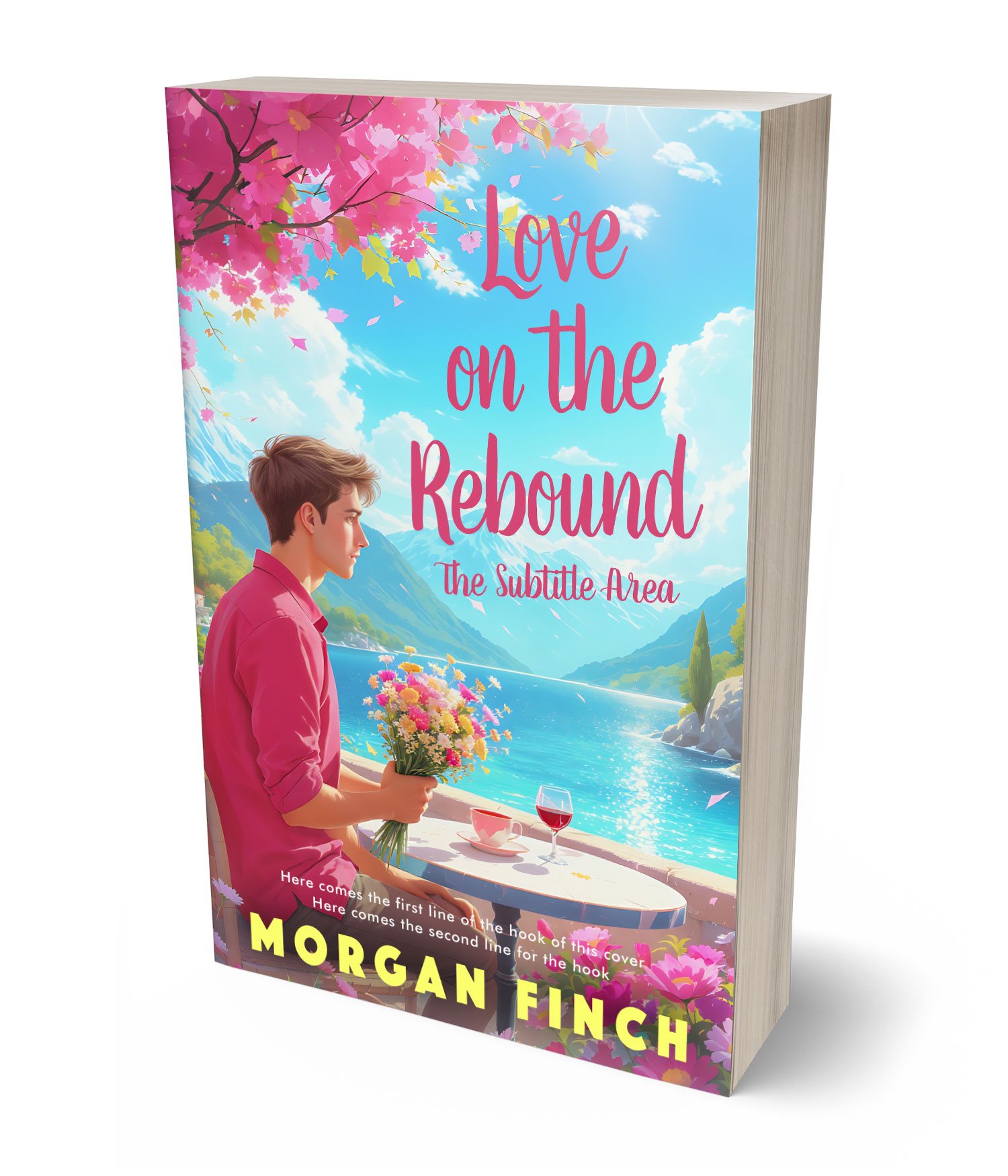 3D view of Premade Romance Book Cover - Riptide