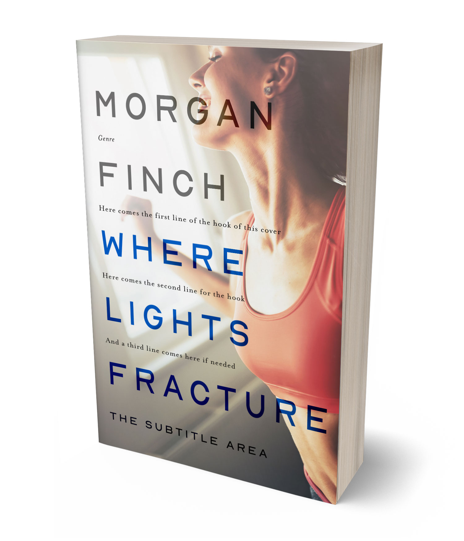 3D view of Premade Sports & Fitness Book Cover - Quicksand #36625 | BookCoverZone