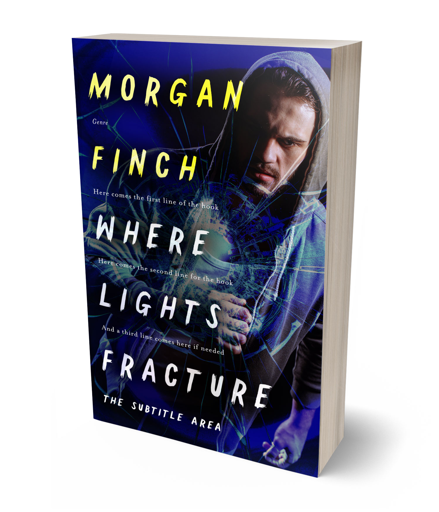 3D view of Premade Mystery & Thriller & Suspense Book Cover - Ebony #36637 | BookCoverZone