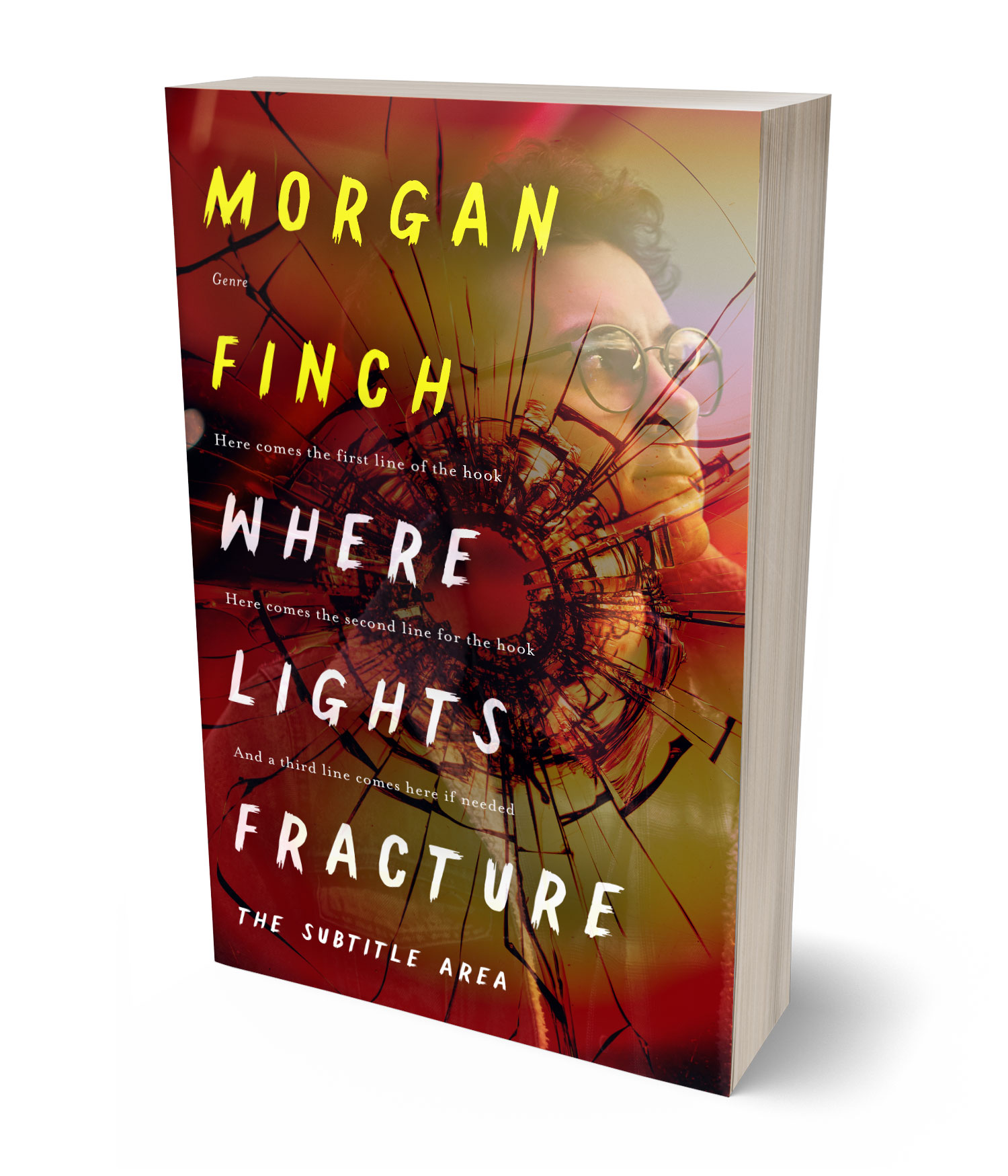 3D view of Premade Mystery & Thriller & Suspense Book Cover - Mocha #36638 | BookCoverZone